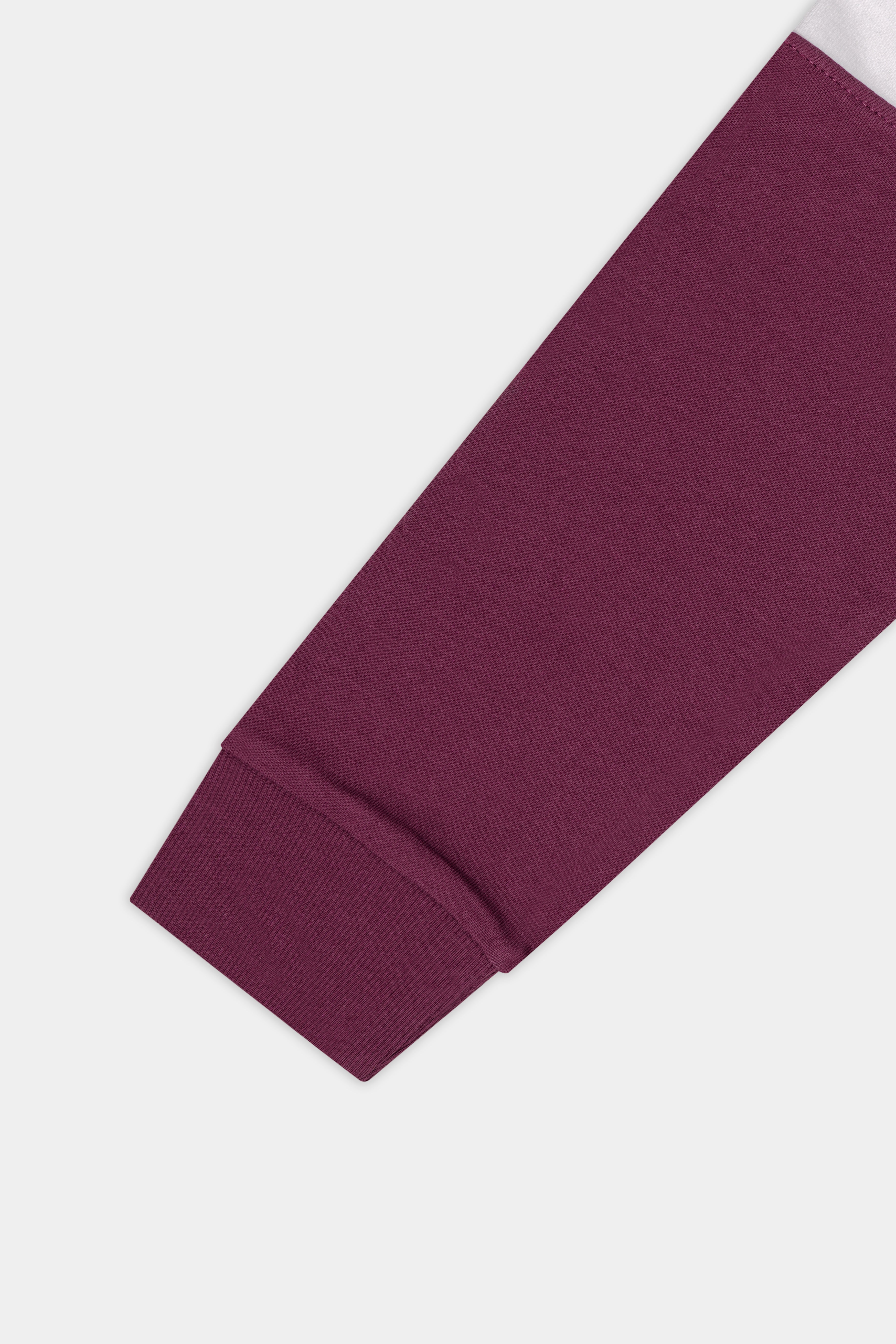 Tuscan Pink with Block Pattern Mercerised Pique Polo Sweatshirt
