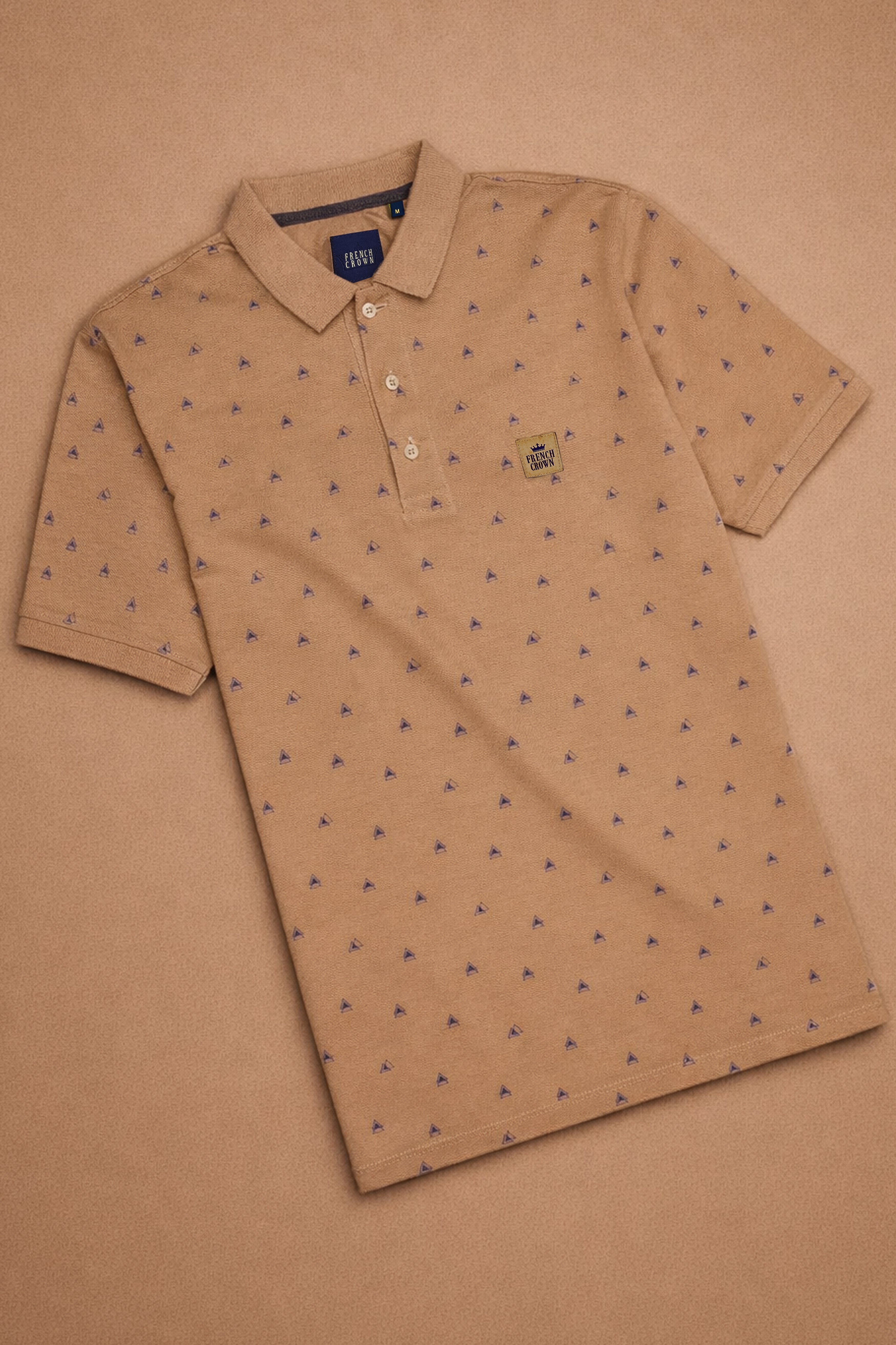 Whiskey Brown with Meteorite Purple Organic Cotton Mercerised Pique Polo