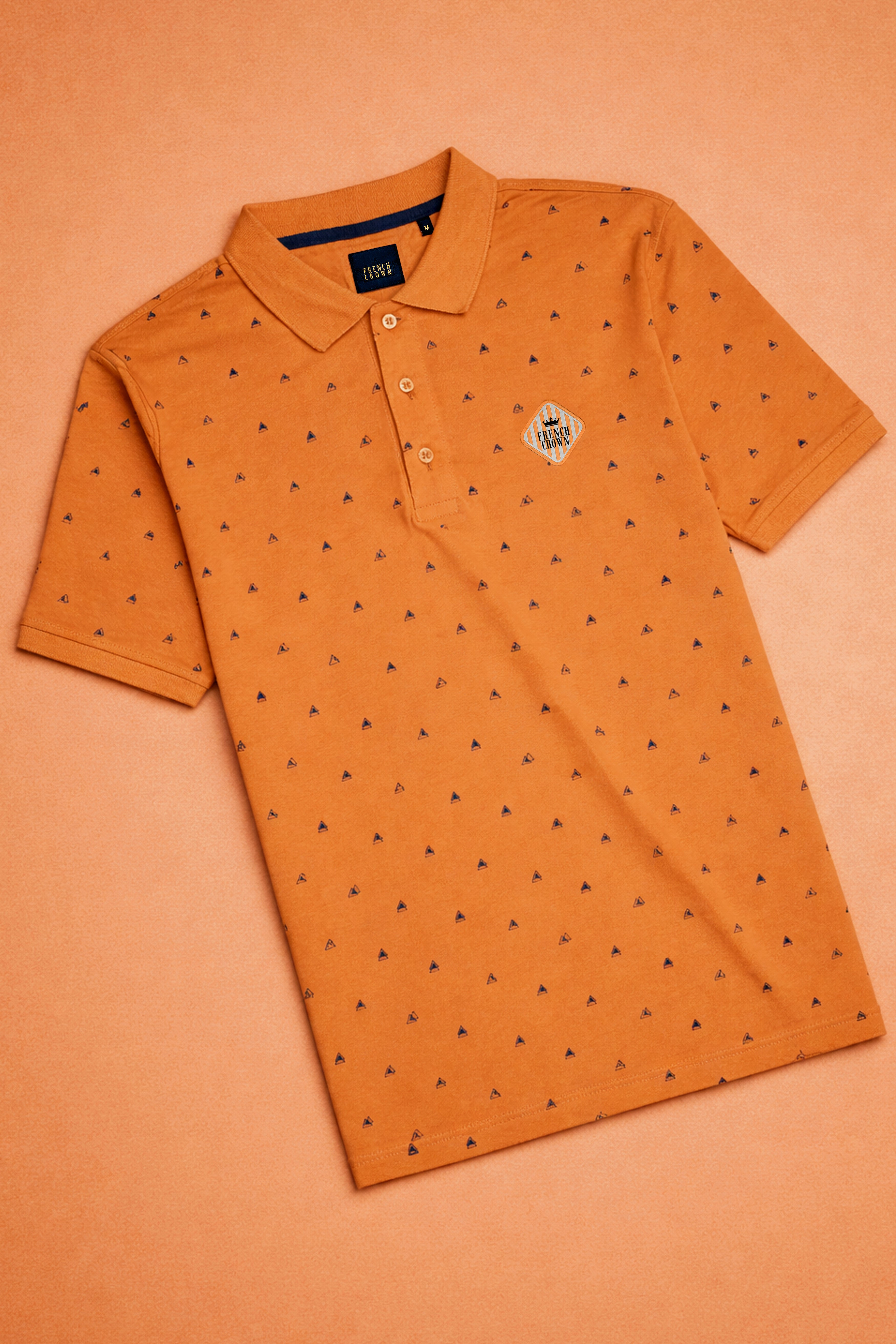 Bourbon Organic and Gun Powder Blue Organic Cotton Mercerised Pique Polo
