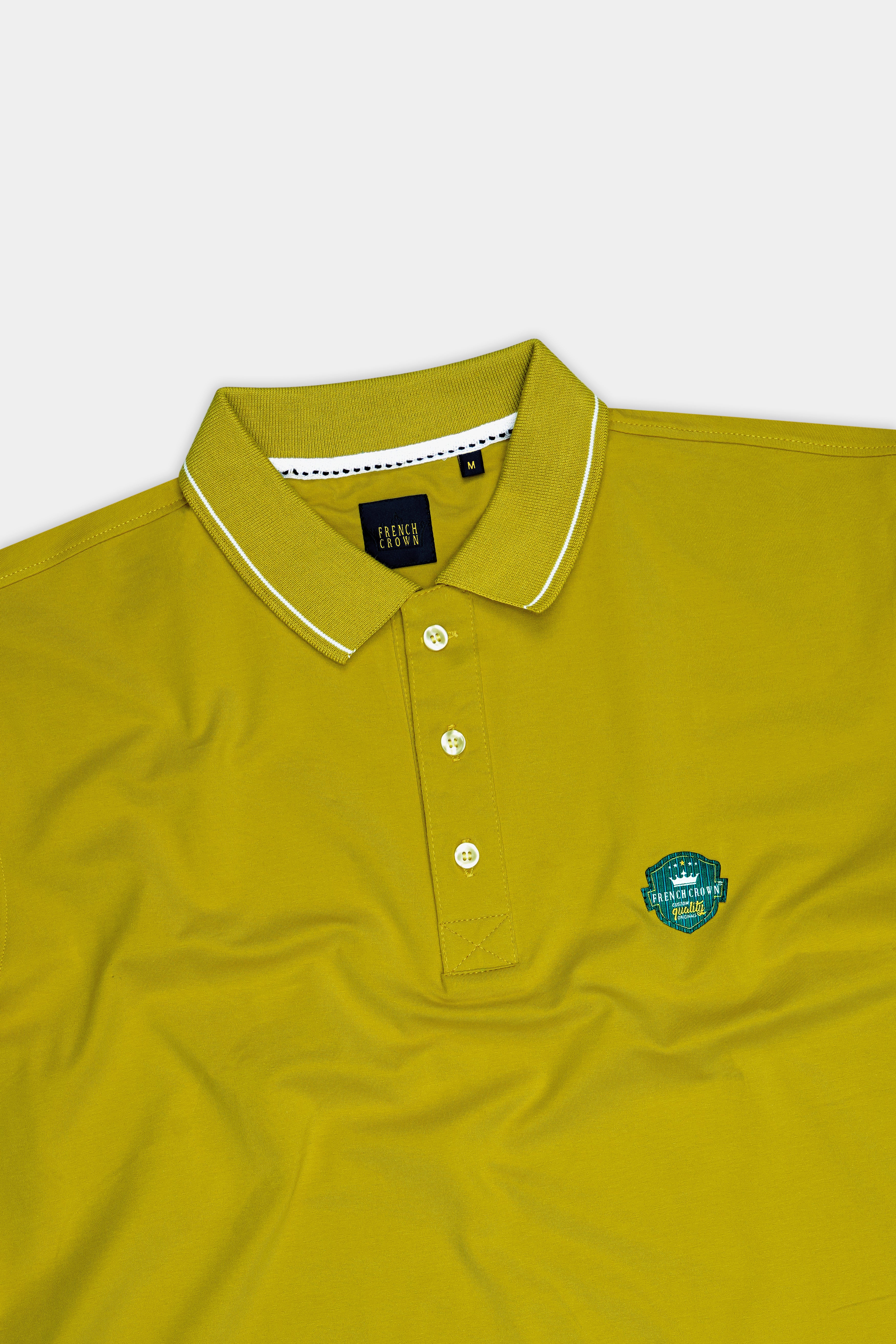 Dandelion Yellow Organic Cotton Mercerised Pique Polo