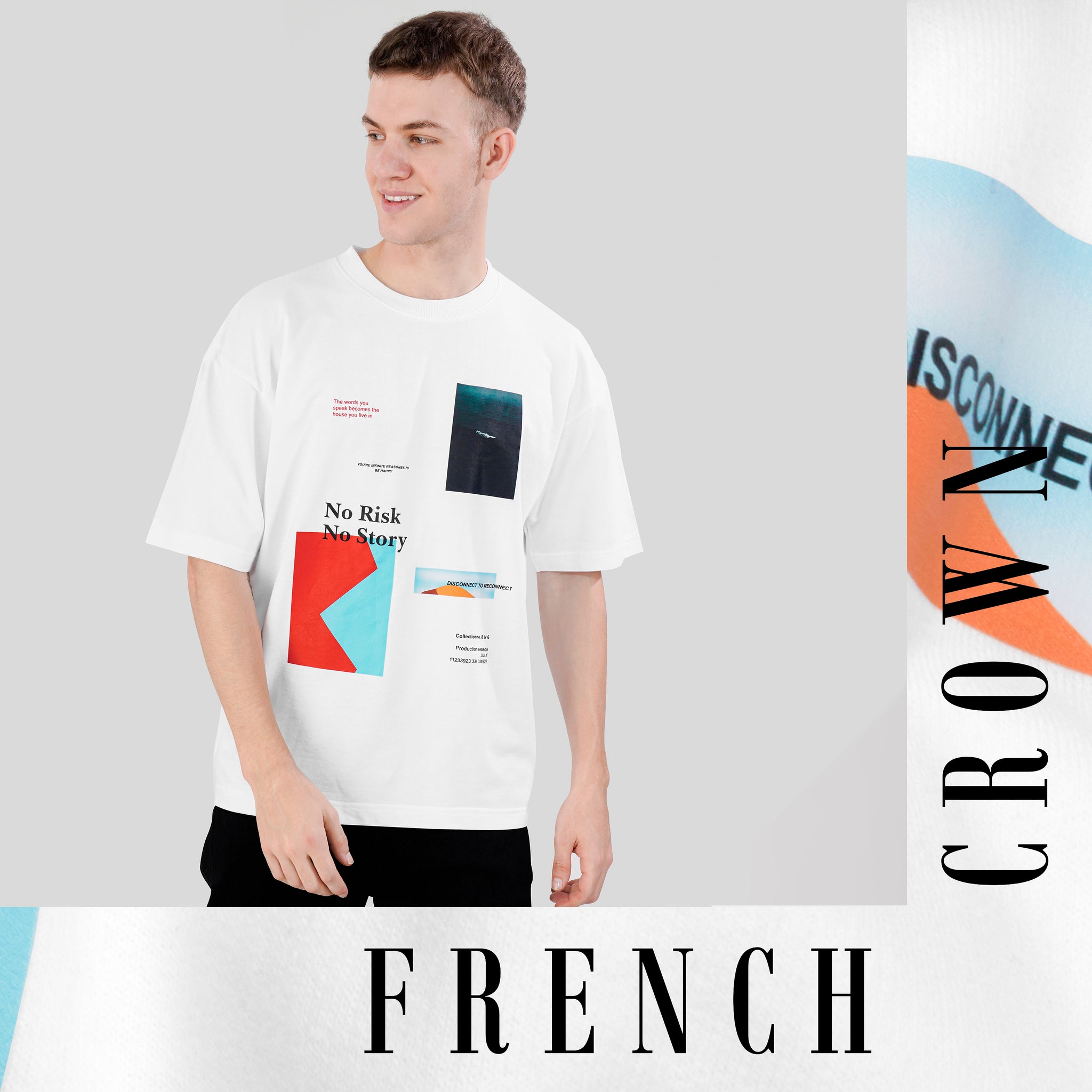 White Pigment Oversized Half-Sleeve T-Shirt main image 0