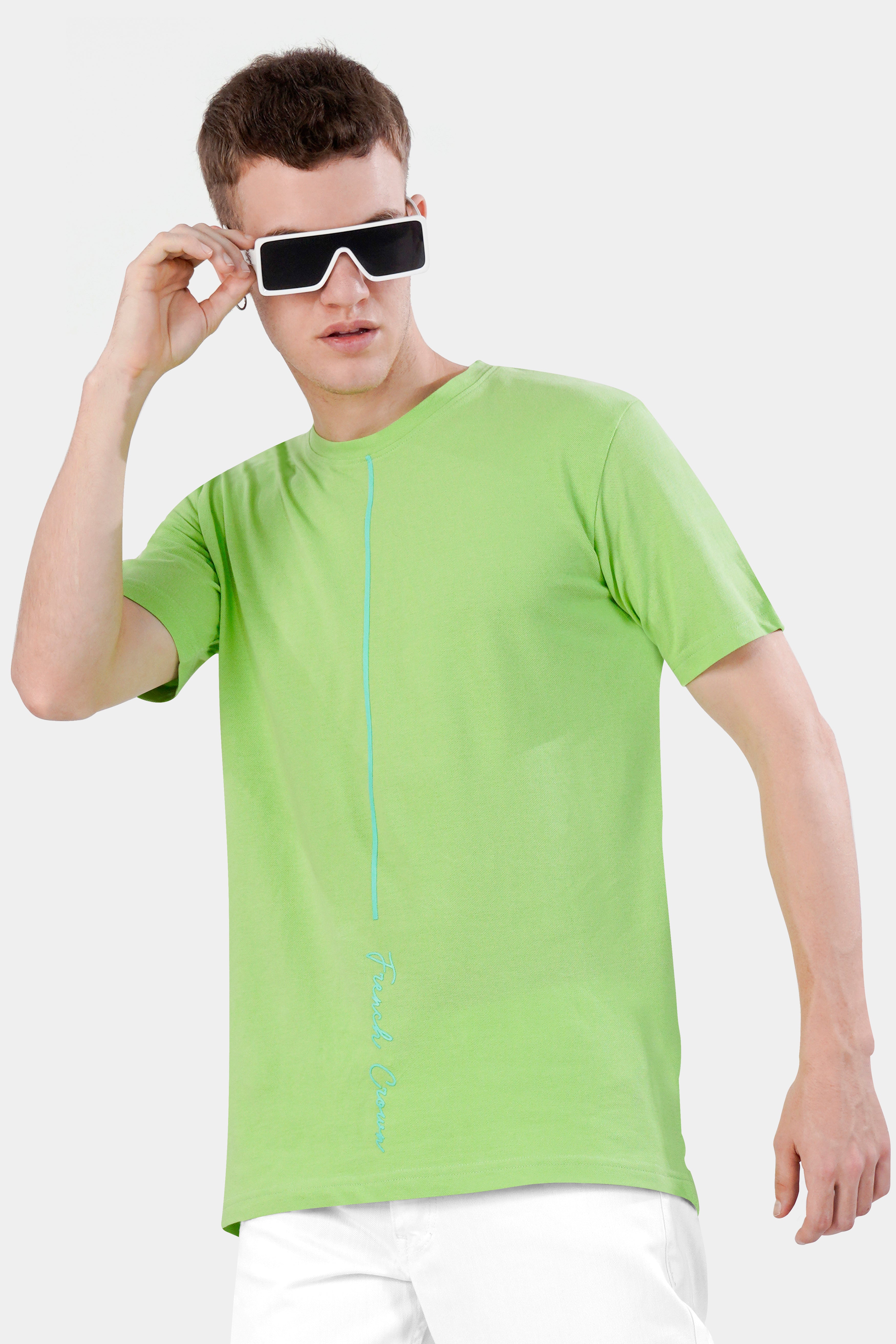 Pistachio Green Premium Cotton Pique T-shirt TS947-S, TS947-M, TS947-L, TS947-XL, TS947-XXL