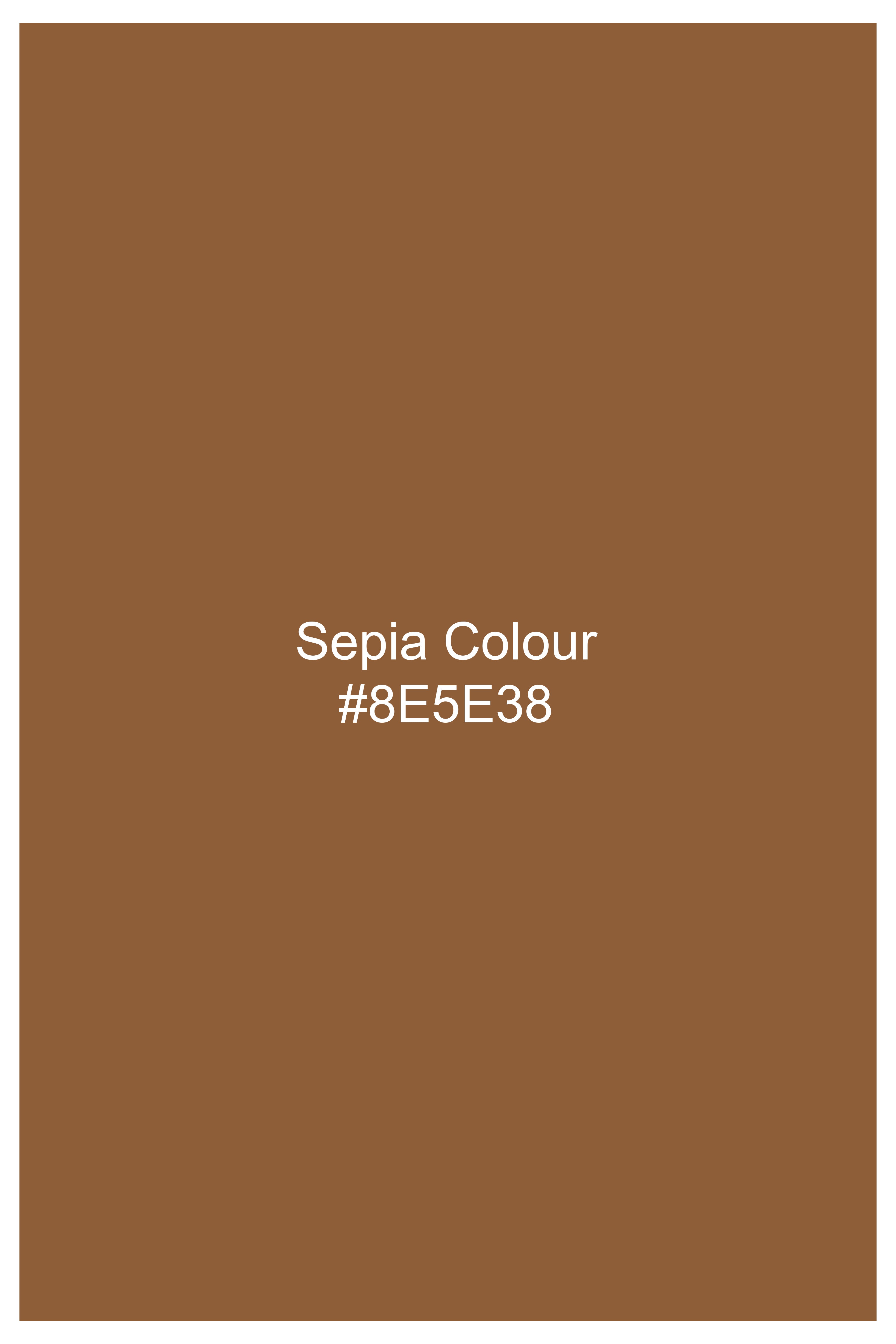 Sepia Brown Printed Premium Cotton Oversized T-shirt TS951-S, TS951-M, TS951-L, TS951-XL, TS951-XXL