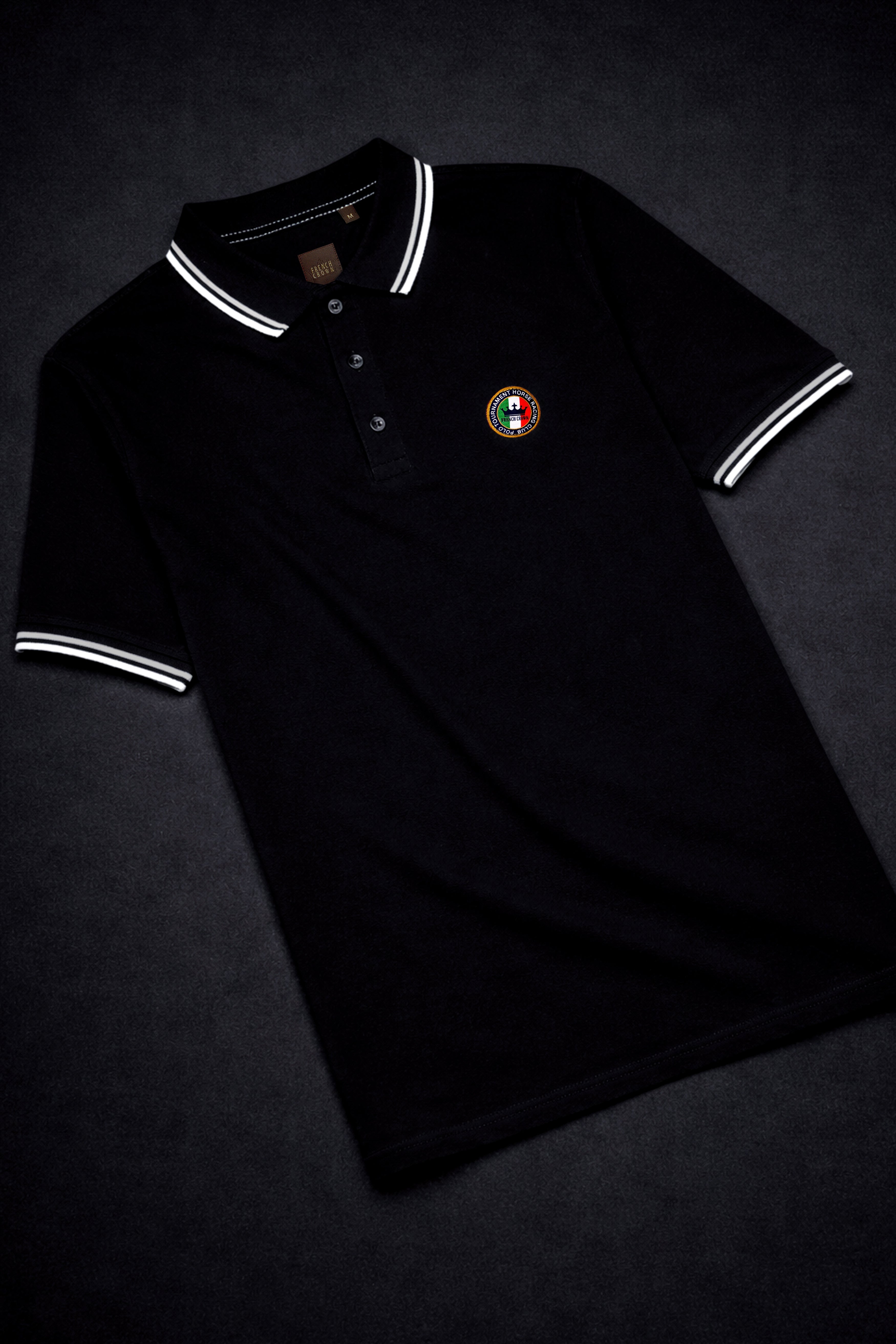 Jade Black Premium Cotton Pique Polo
