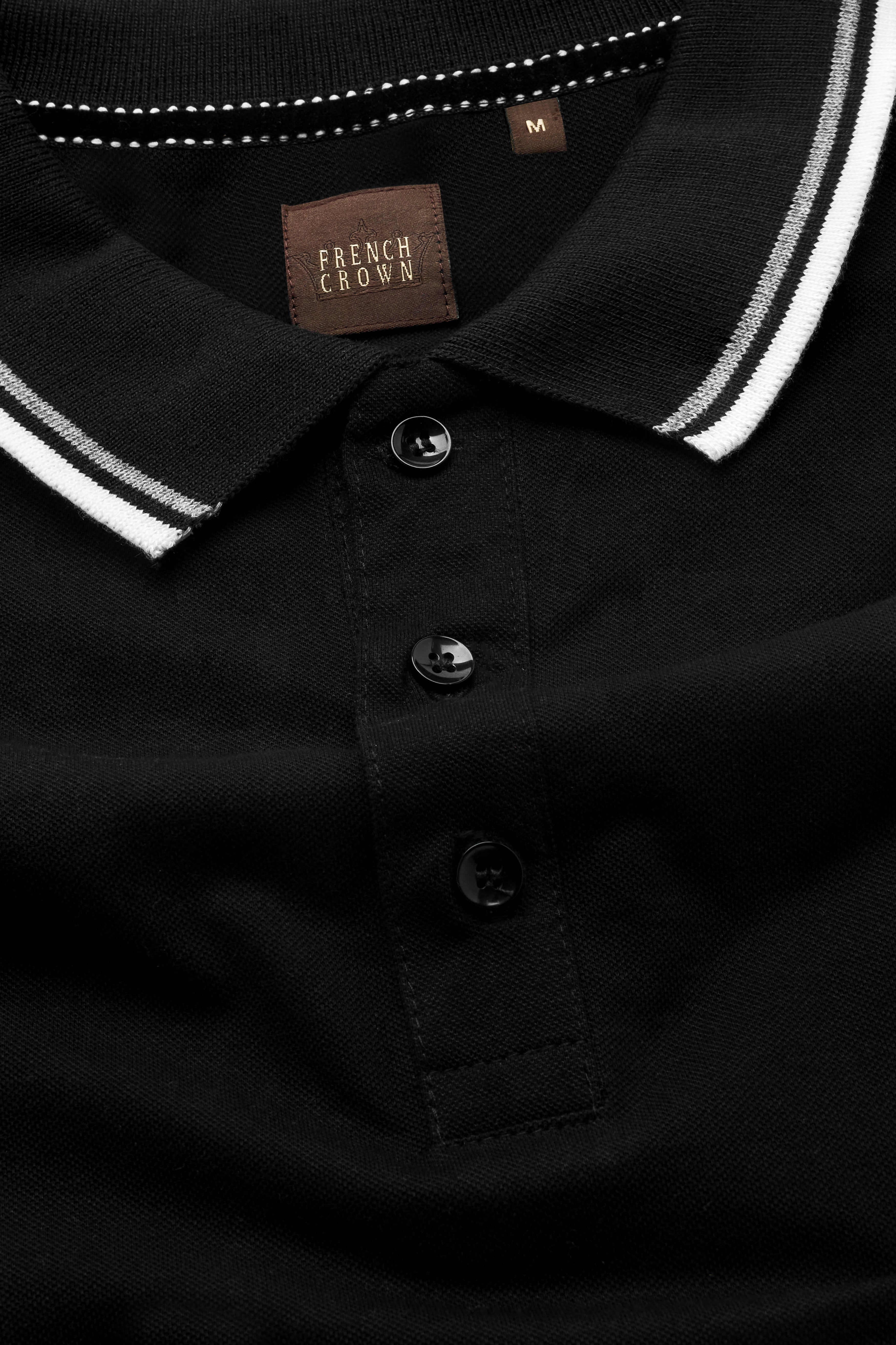 Jade Black Premium Cotton Pique Polo TS973-S, TS973-M, TS973-L, TS973-XL, TS973-XXL