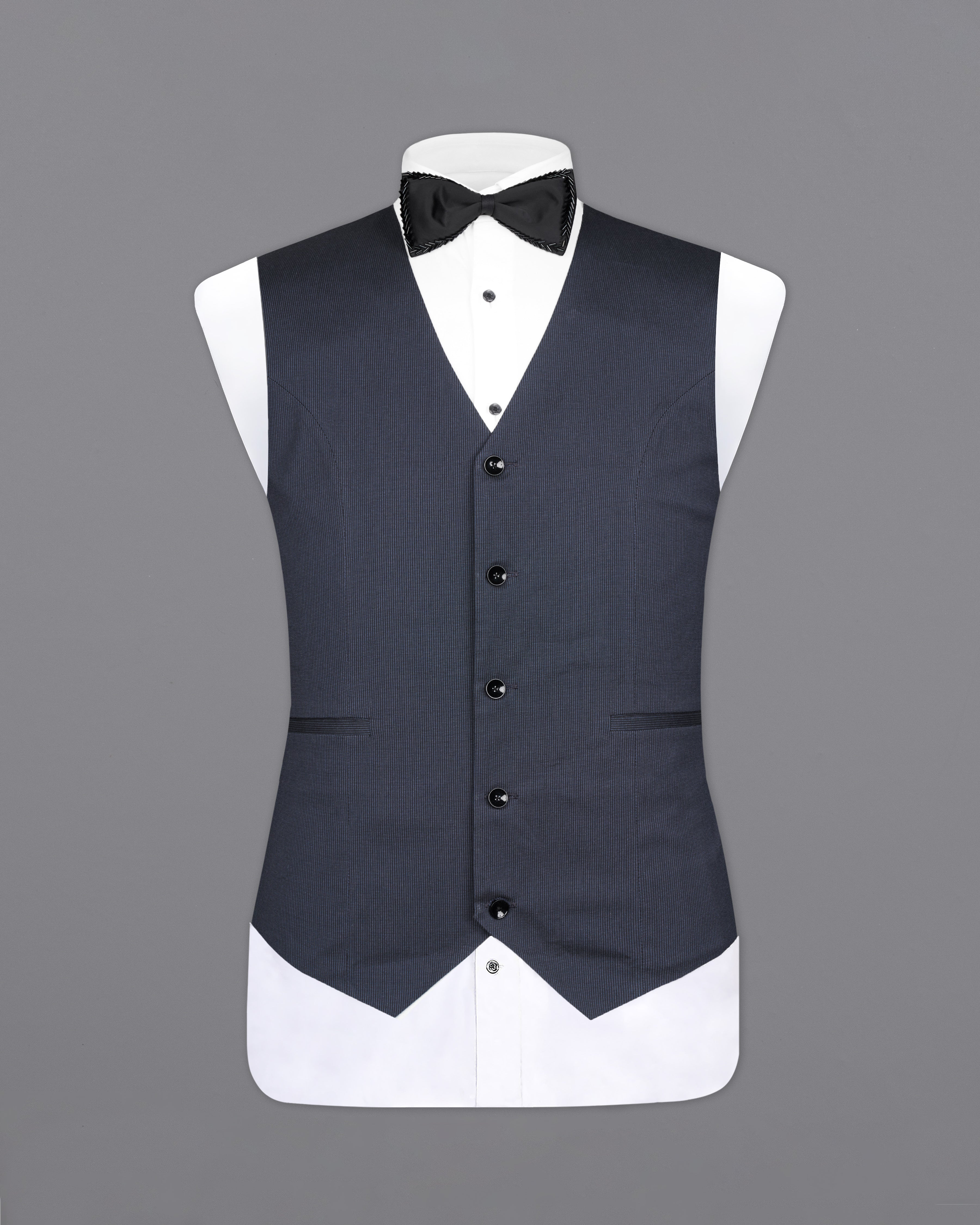 Shark Blue Textured Waistcoat V2601-36, V2601-38, V2601-40, V2601-42, V2601-44, V2601-46, V2601-48, V2601-50, V2601-52, V2601-54, V2601-56, V2601-58, V2601-60