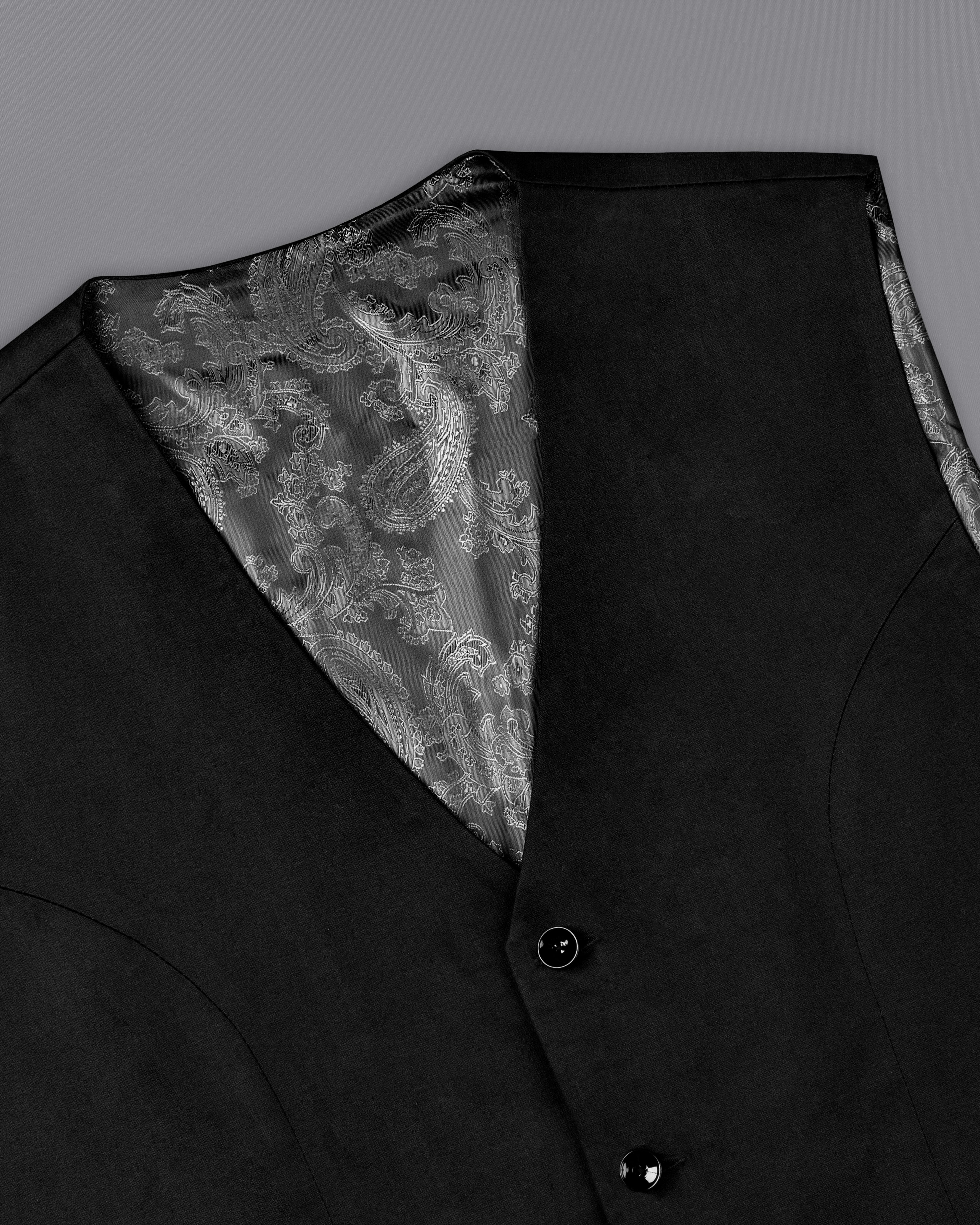 Jade Black Solid Stretchable Premium Cotton traveler Waistcoat