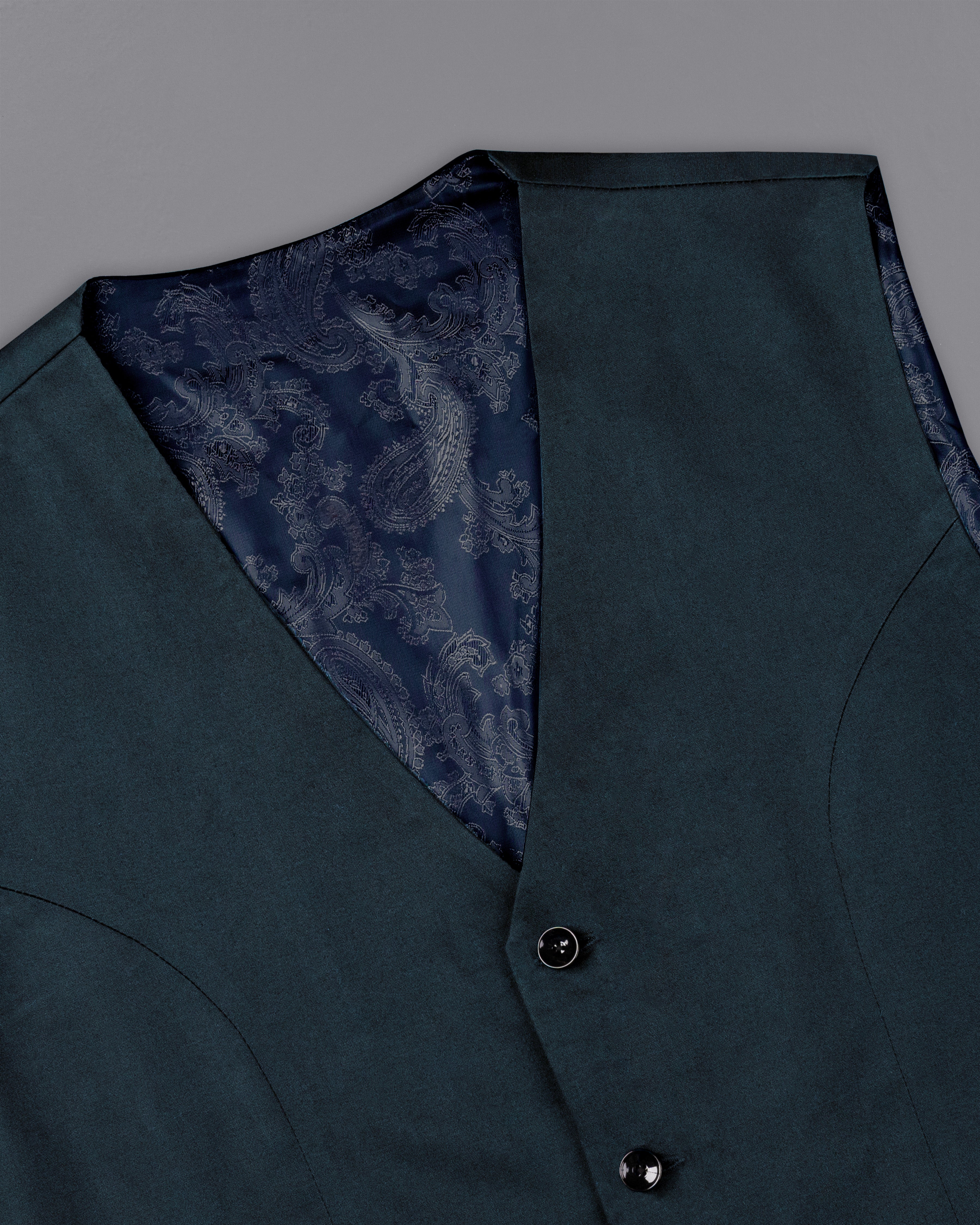 Timber Sea Blue Solid Premium Cotton Waistcoat V2637-36, V2637-38, V2637-40, V2637-42, V2637-44, V2637-46, V2637-48, V2637-50, V2637-52, V2637-54, V2637-56, V2637-58, V2637-60