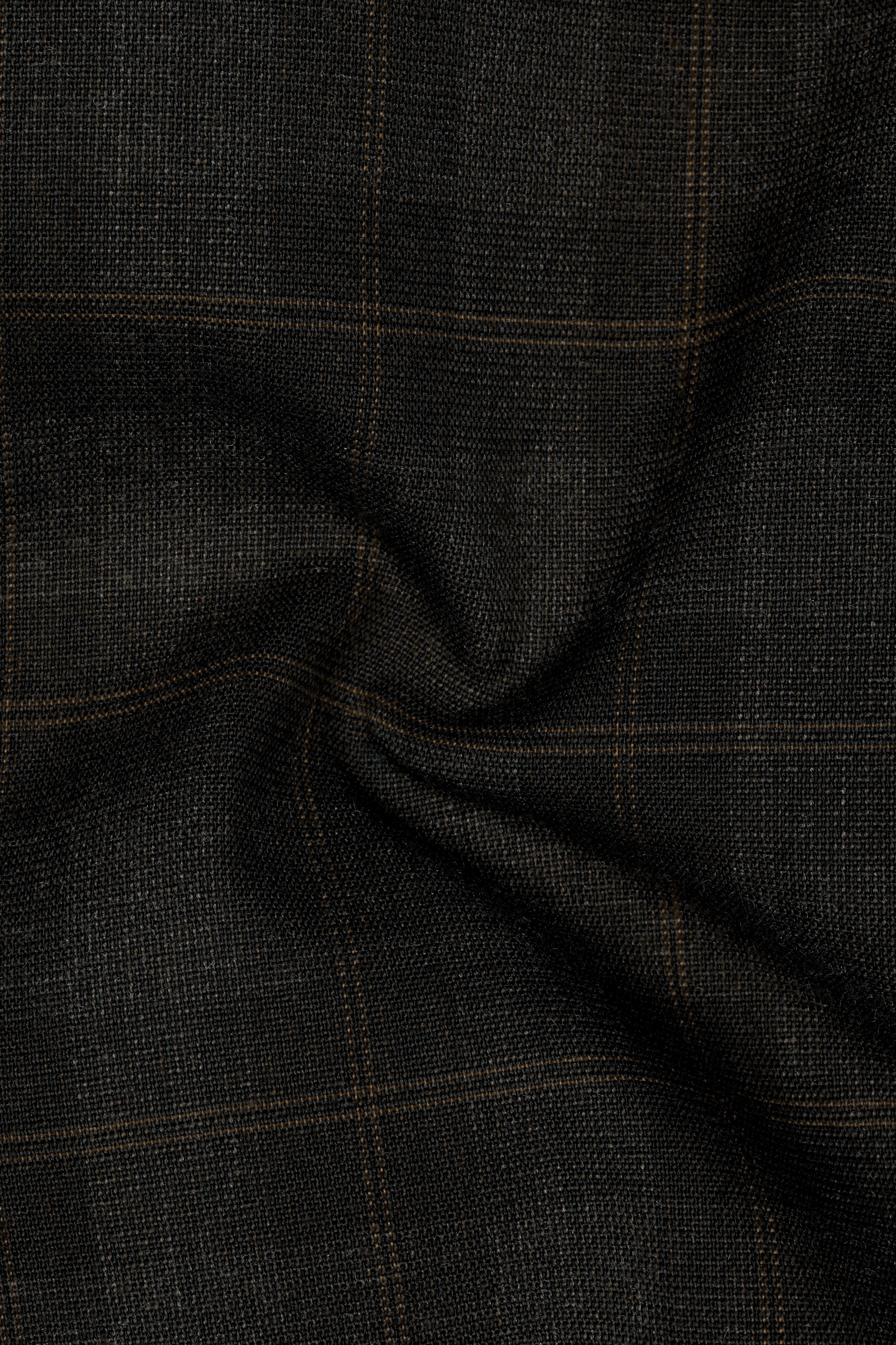 Thunder and Spice Brown Plaid Wool Rich Waistcoat