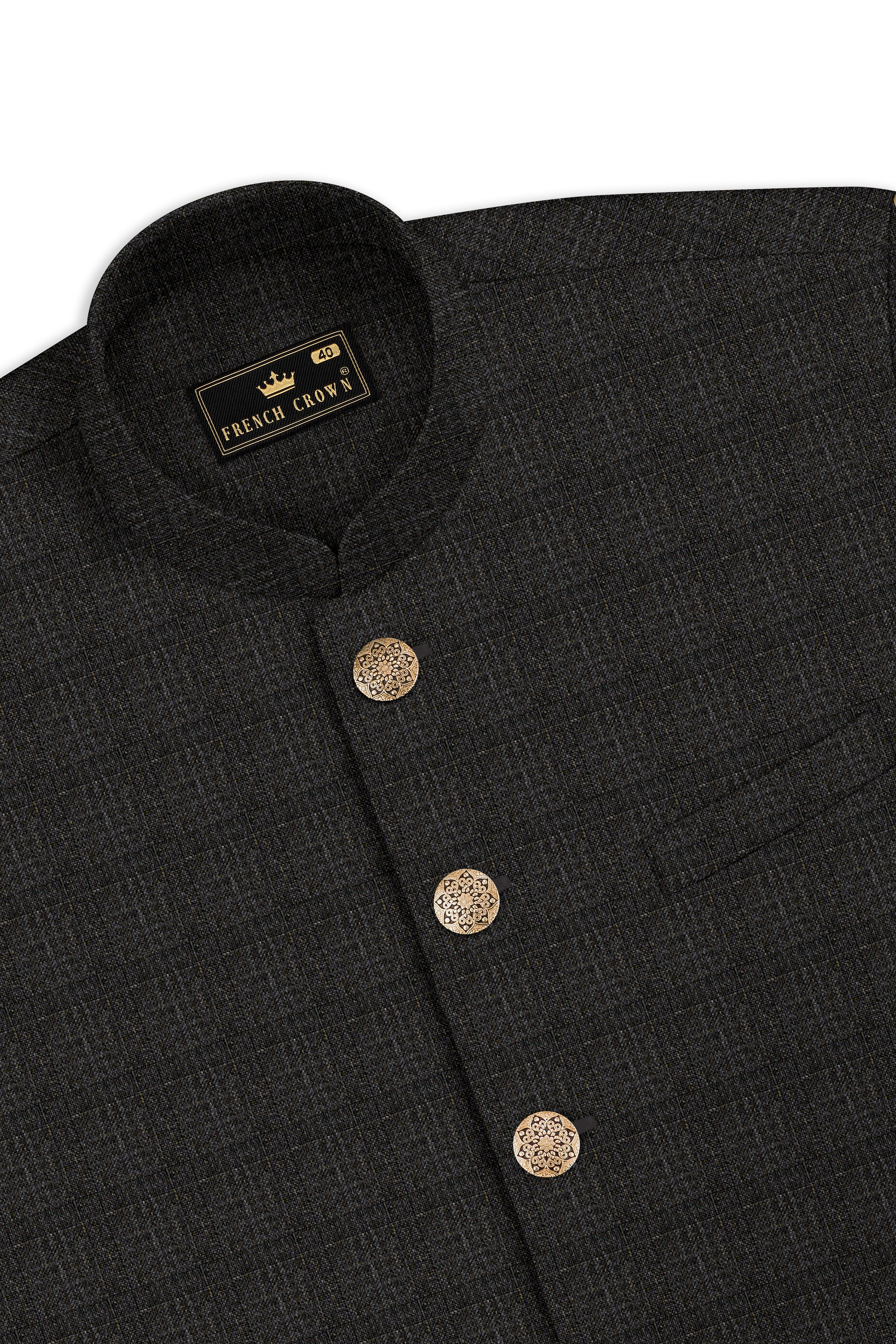 Armadillo Brown subtle windowpane Wool Rich Waistcoat
