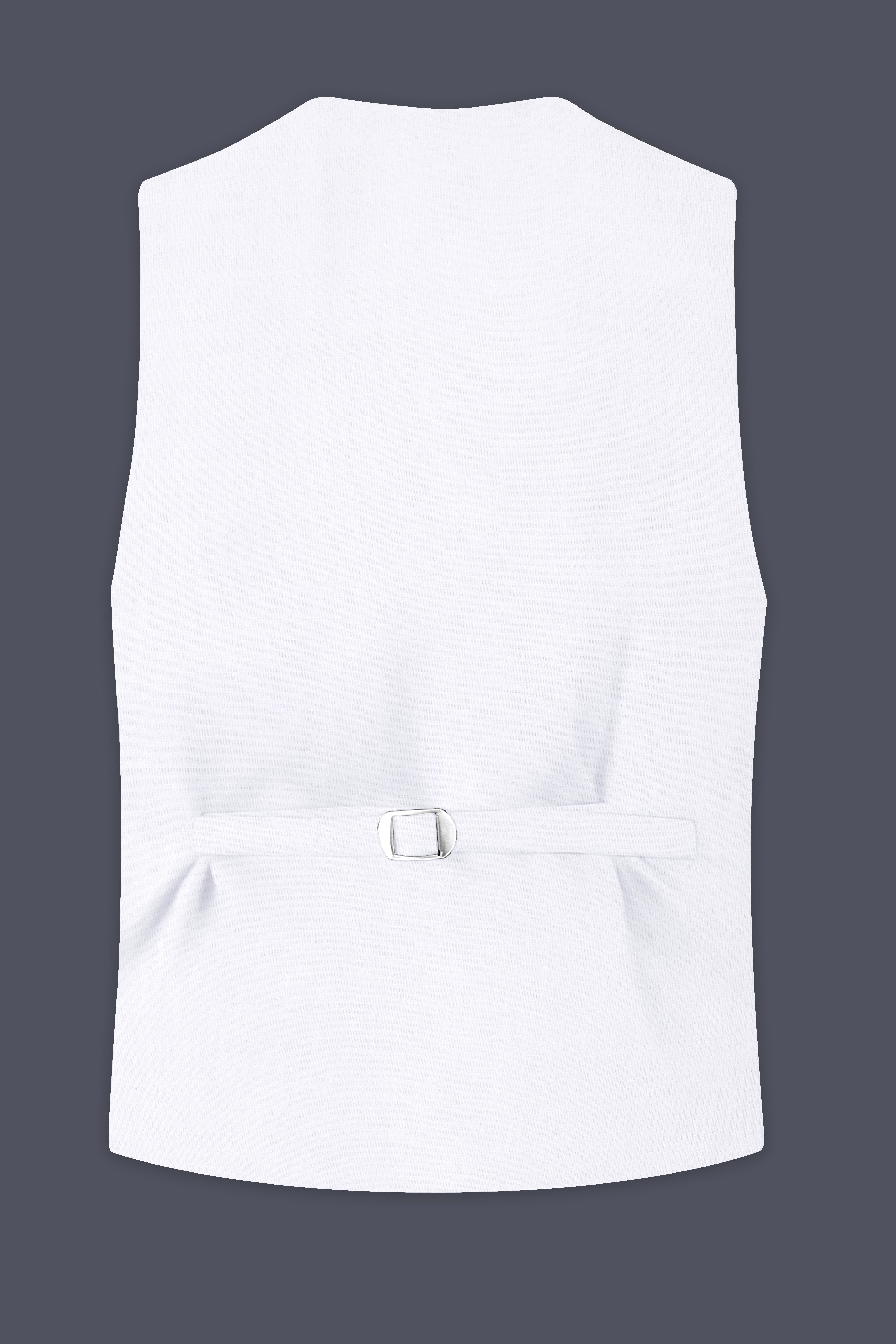 Bright White Linen Performance Waistcoat