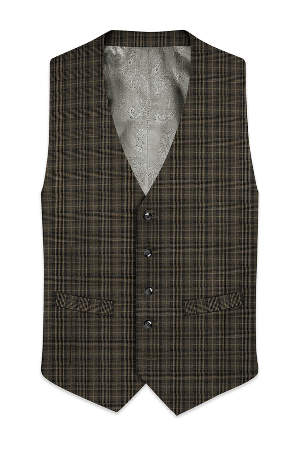 Walnut Plaid Waistcoat