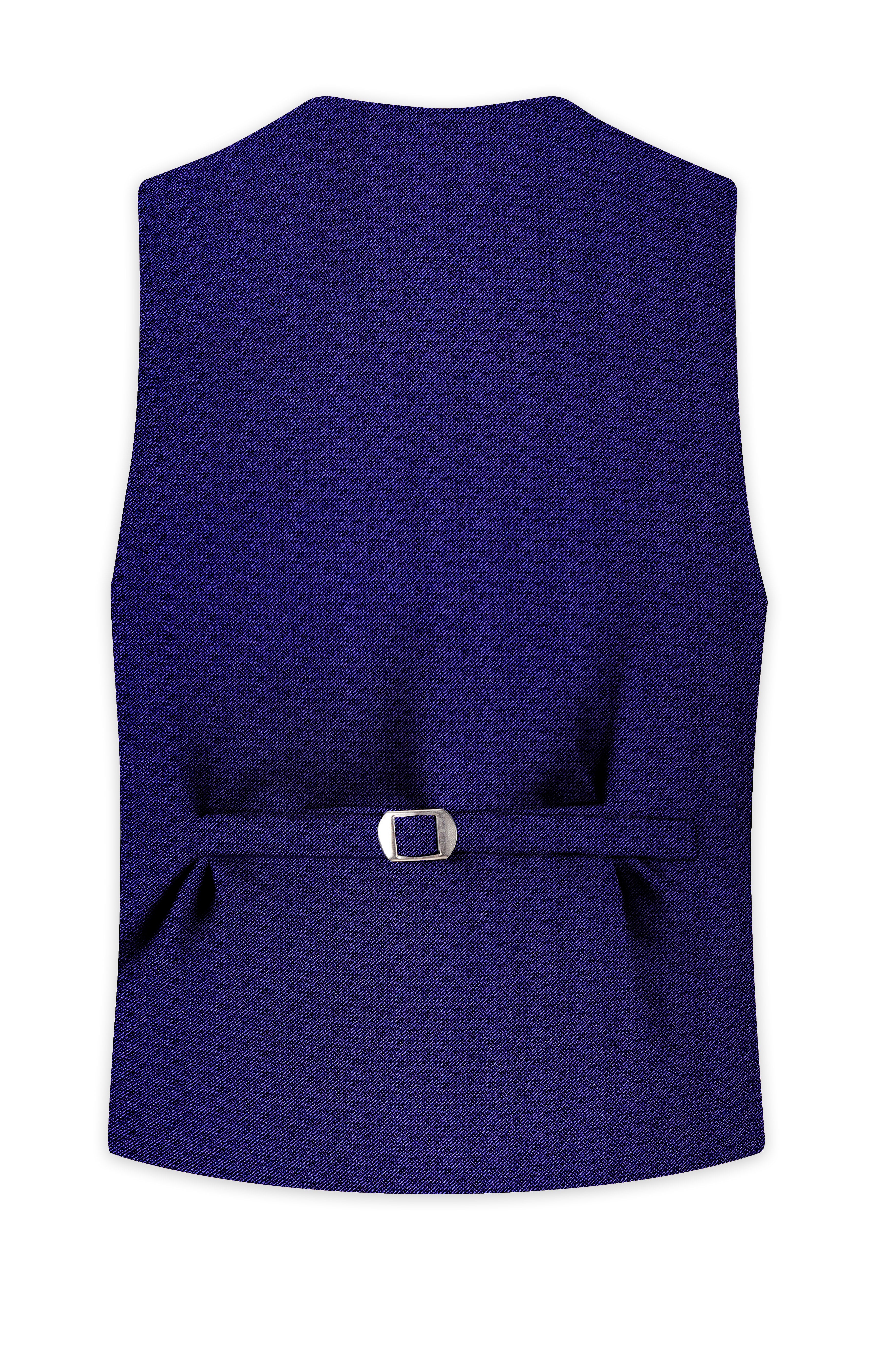 Jacarta Blue Textured Waistcoat
