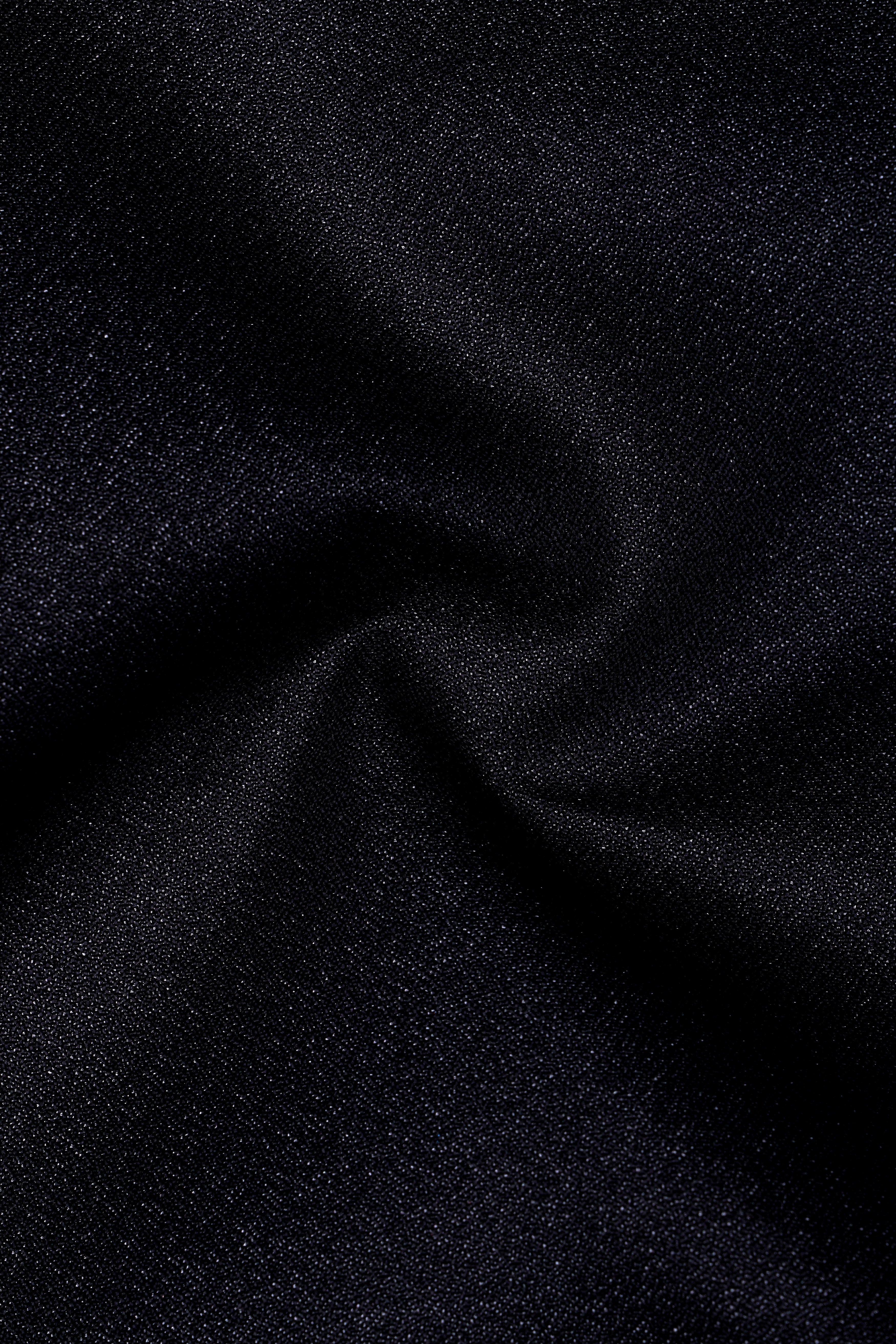 Jade Black Textured Waistcoat