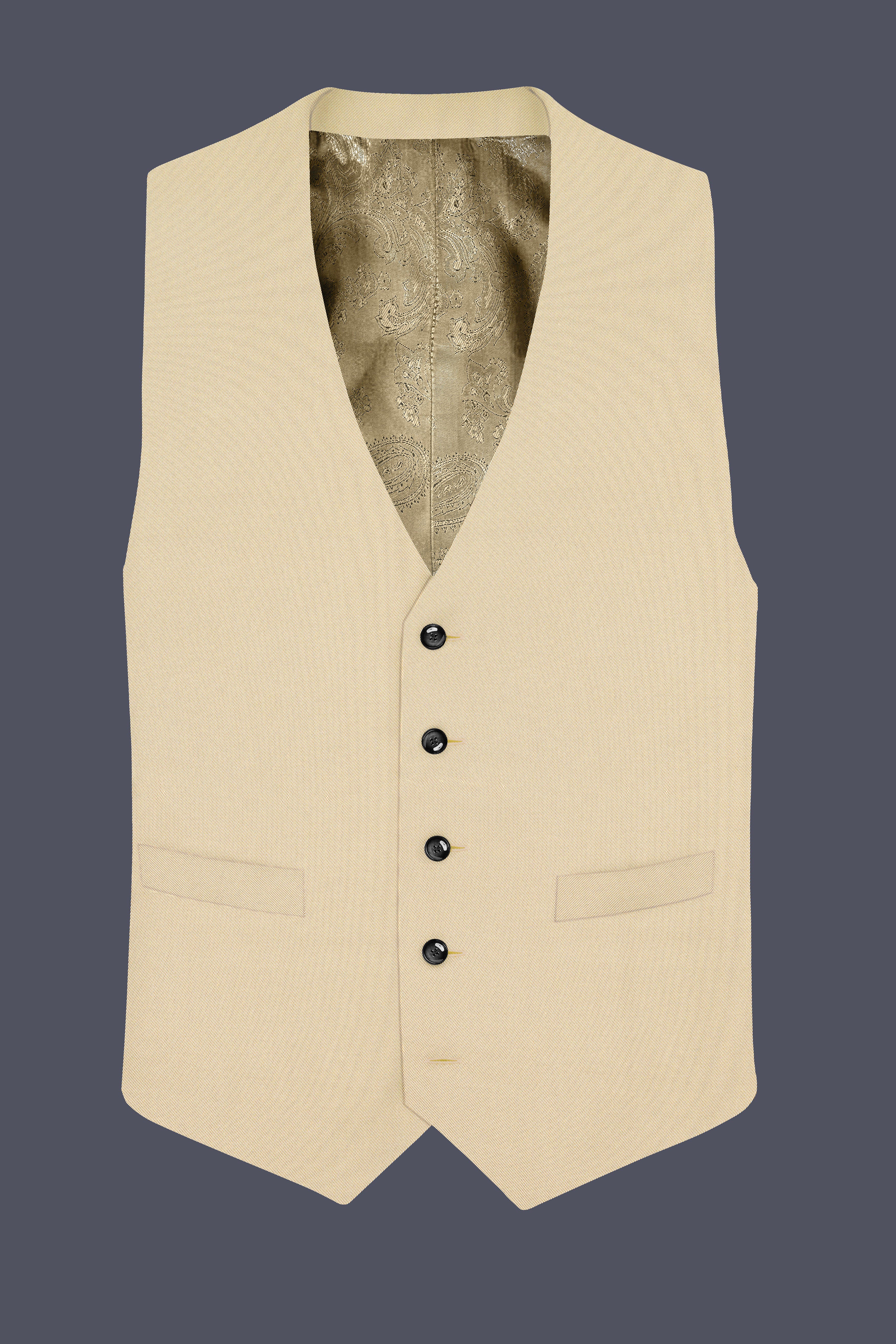 Sandrift Brown Premium Cotton Waistcoat