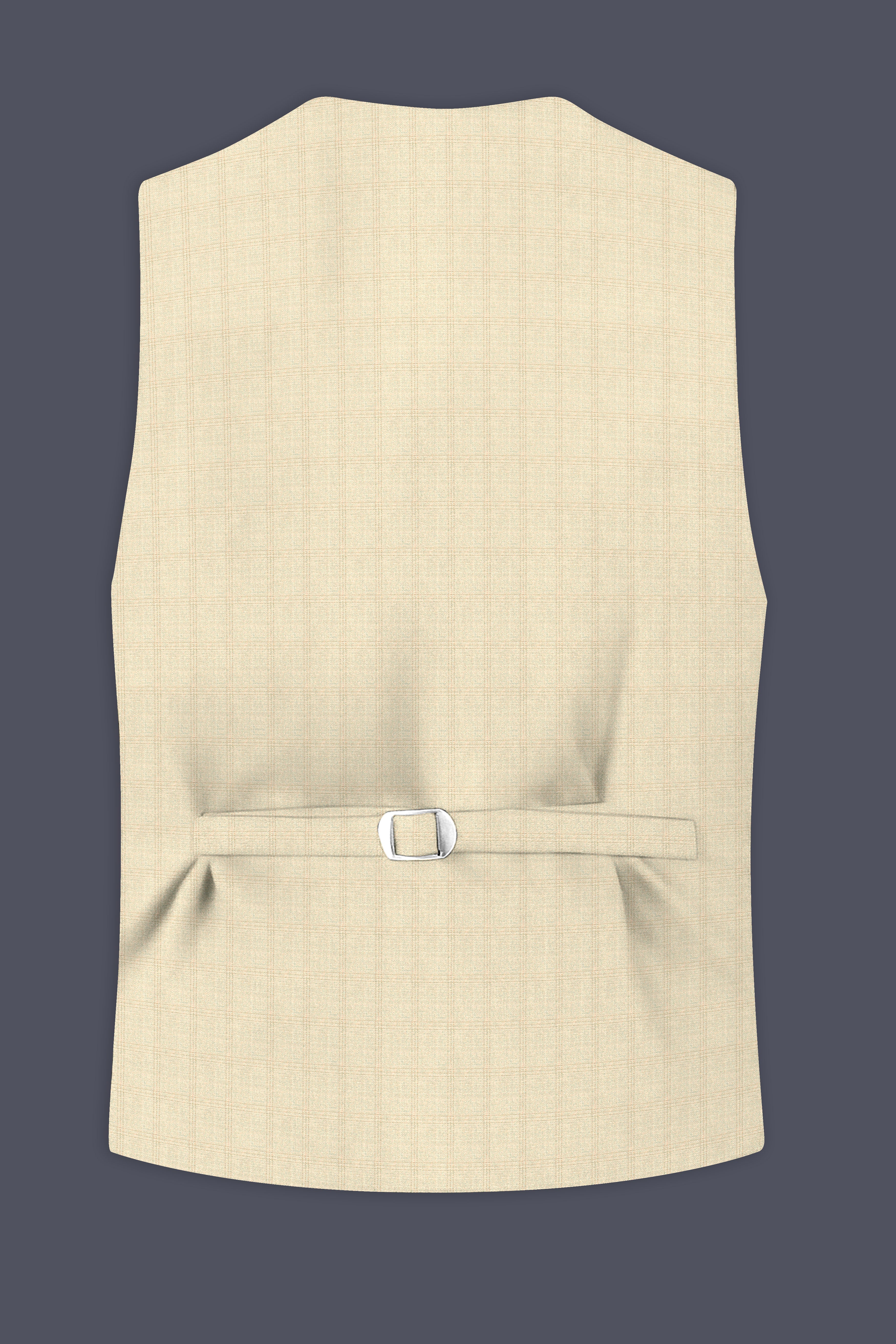 Calm Shell Brown Subtle Plaid Waistcoat