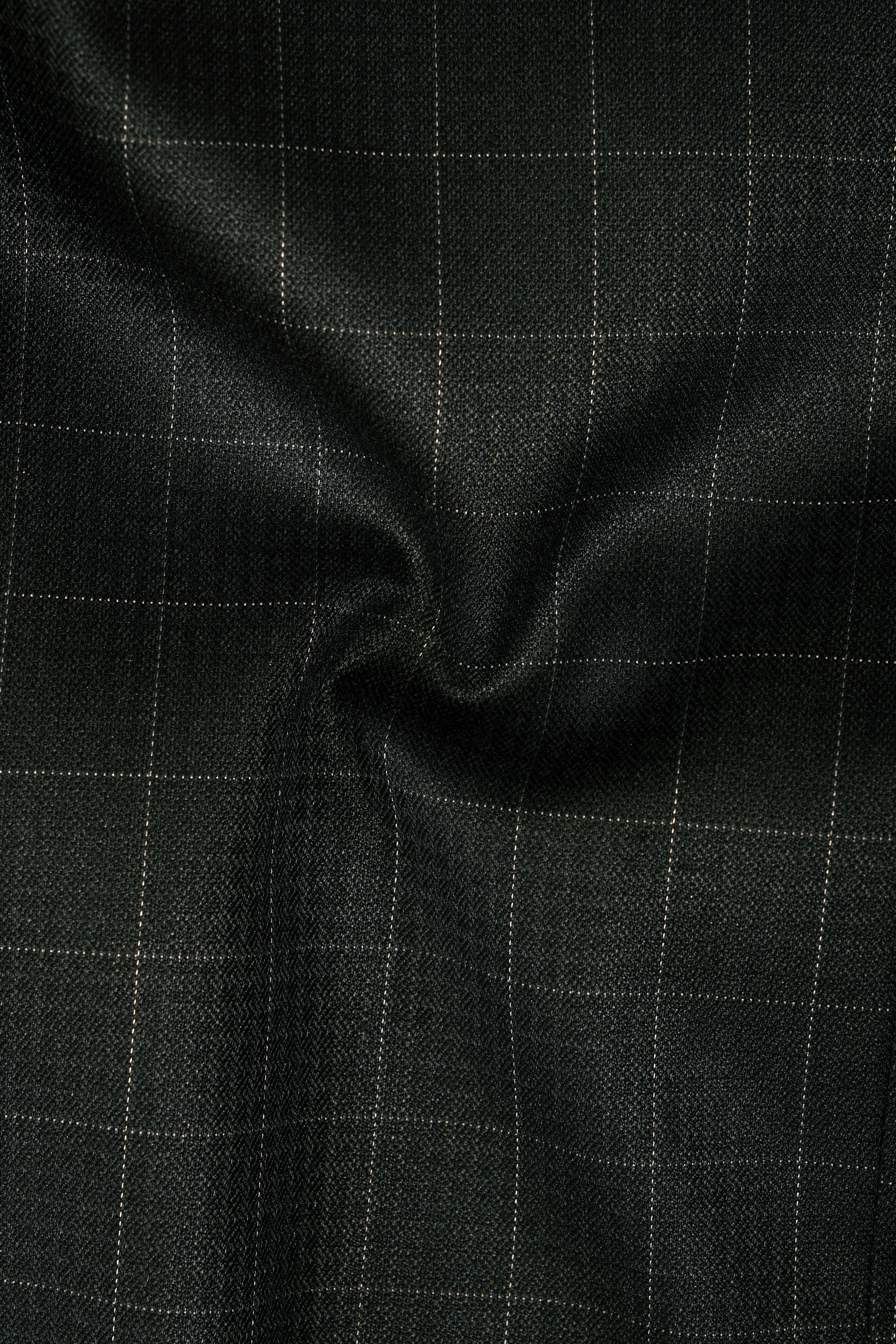 Dune Dark Green Subtle Checkered Waistcoat
