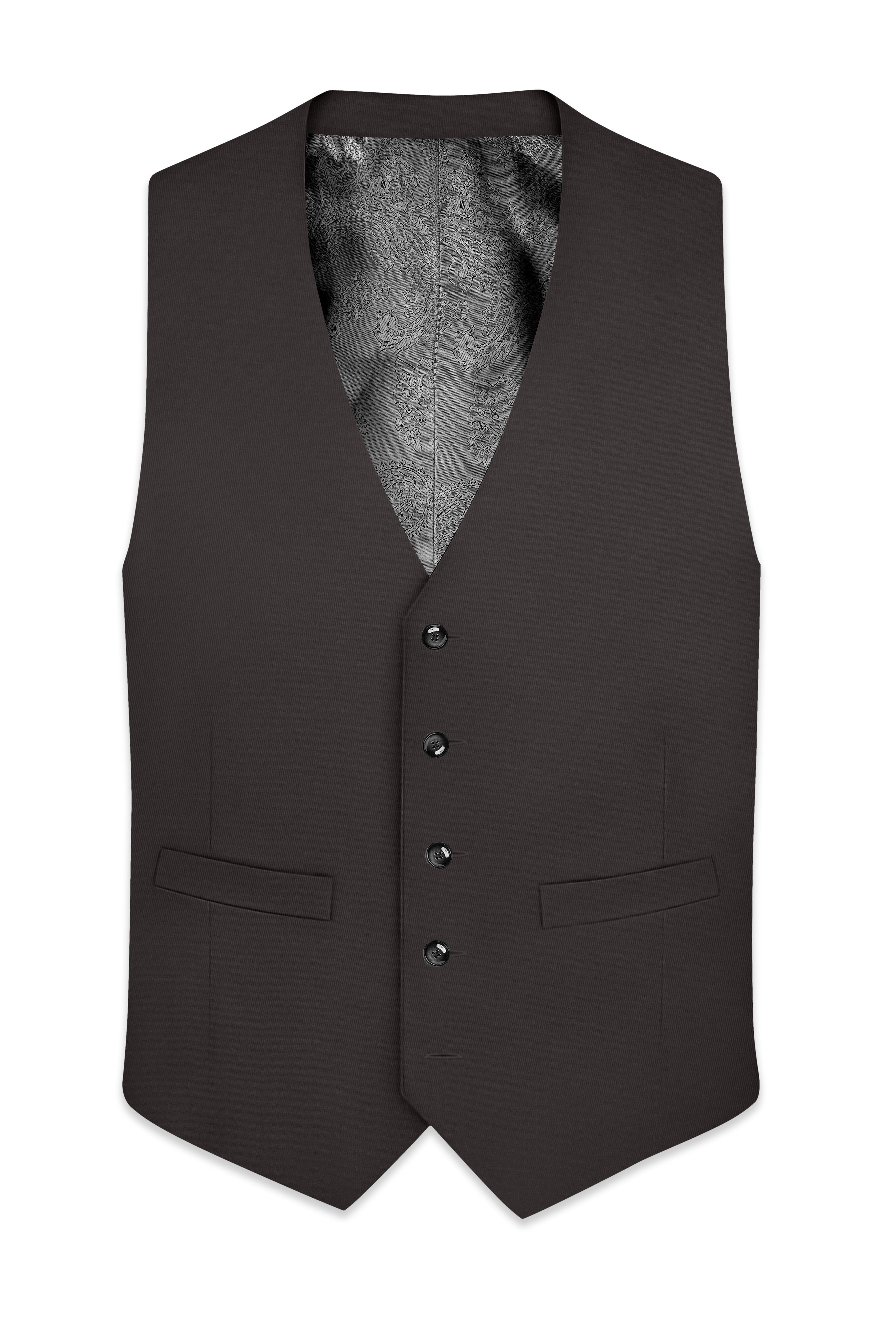 Kelp Gray Solid Waistcoat