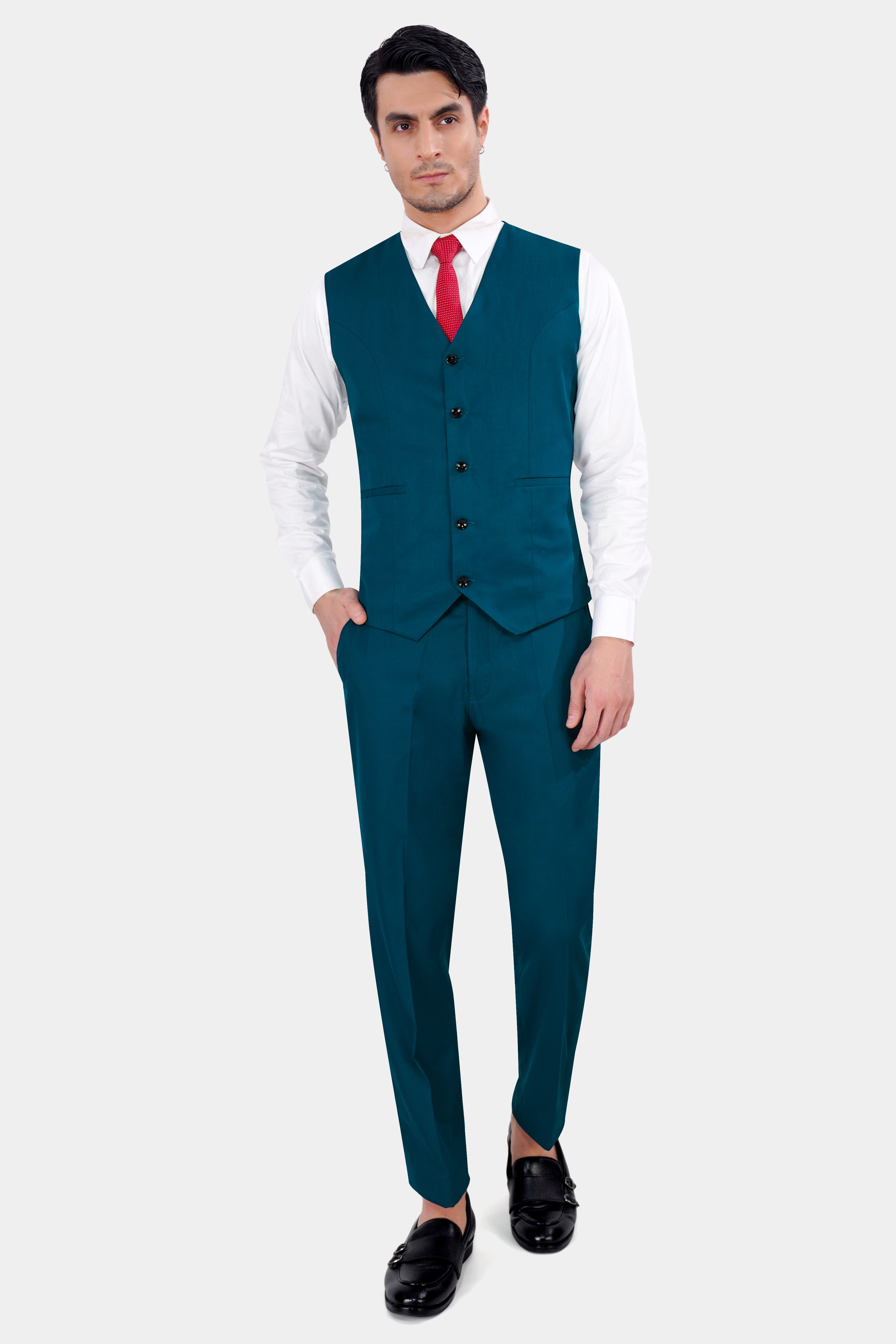 Dell Blue Wool Rich Waistcoat V2841-36, V2841-38, V2841-40, V2841-42, V2841-44, V2841-46, V2841-48, V2841-50, V2841-52, V2841-54, V2841-56, V2841-58, V2841-60