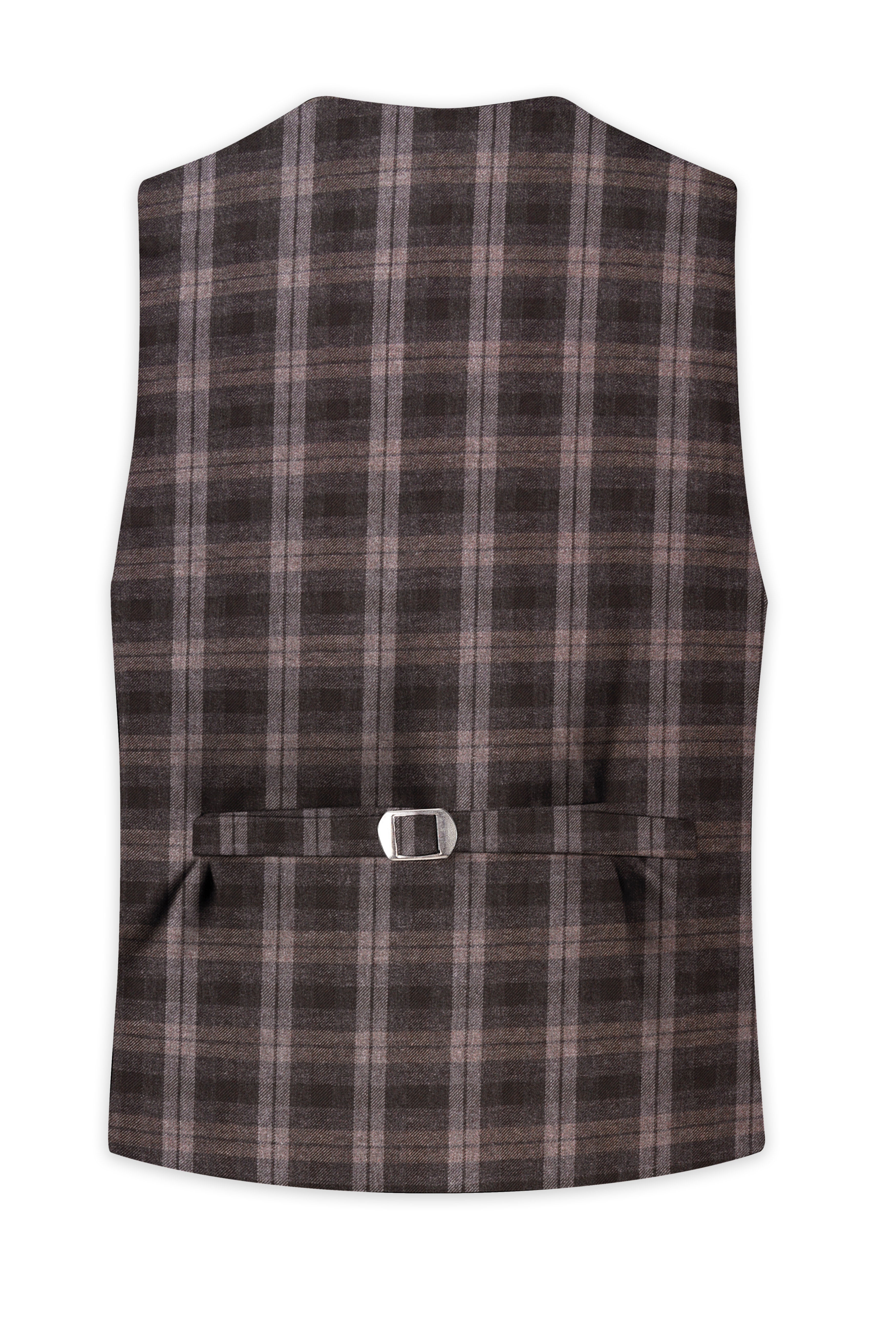 Dorado Brown Plaid Tweed Waistcoat