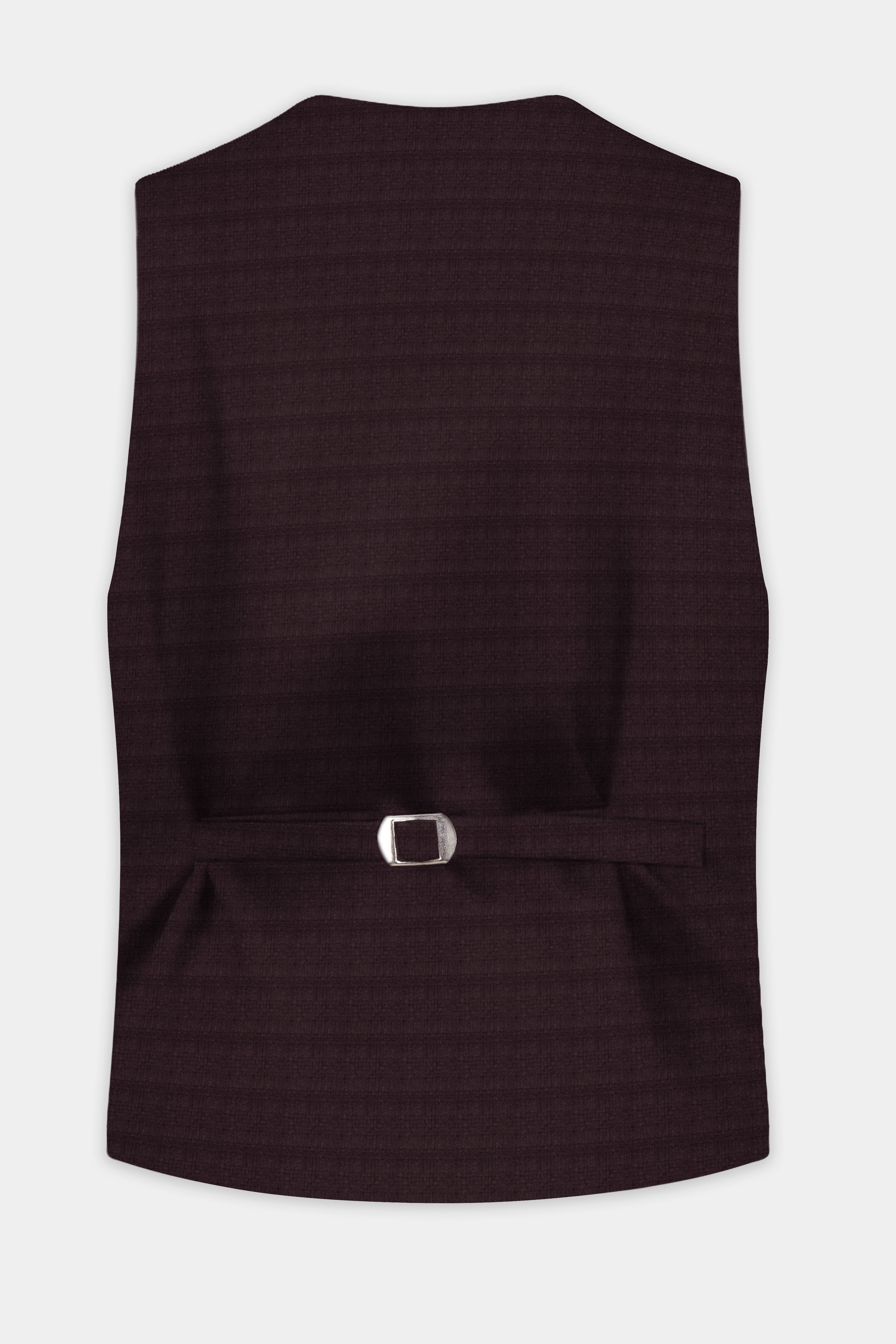 Plum Maroon Wool Rich Waistcoat