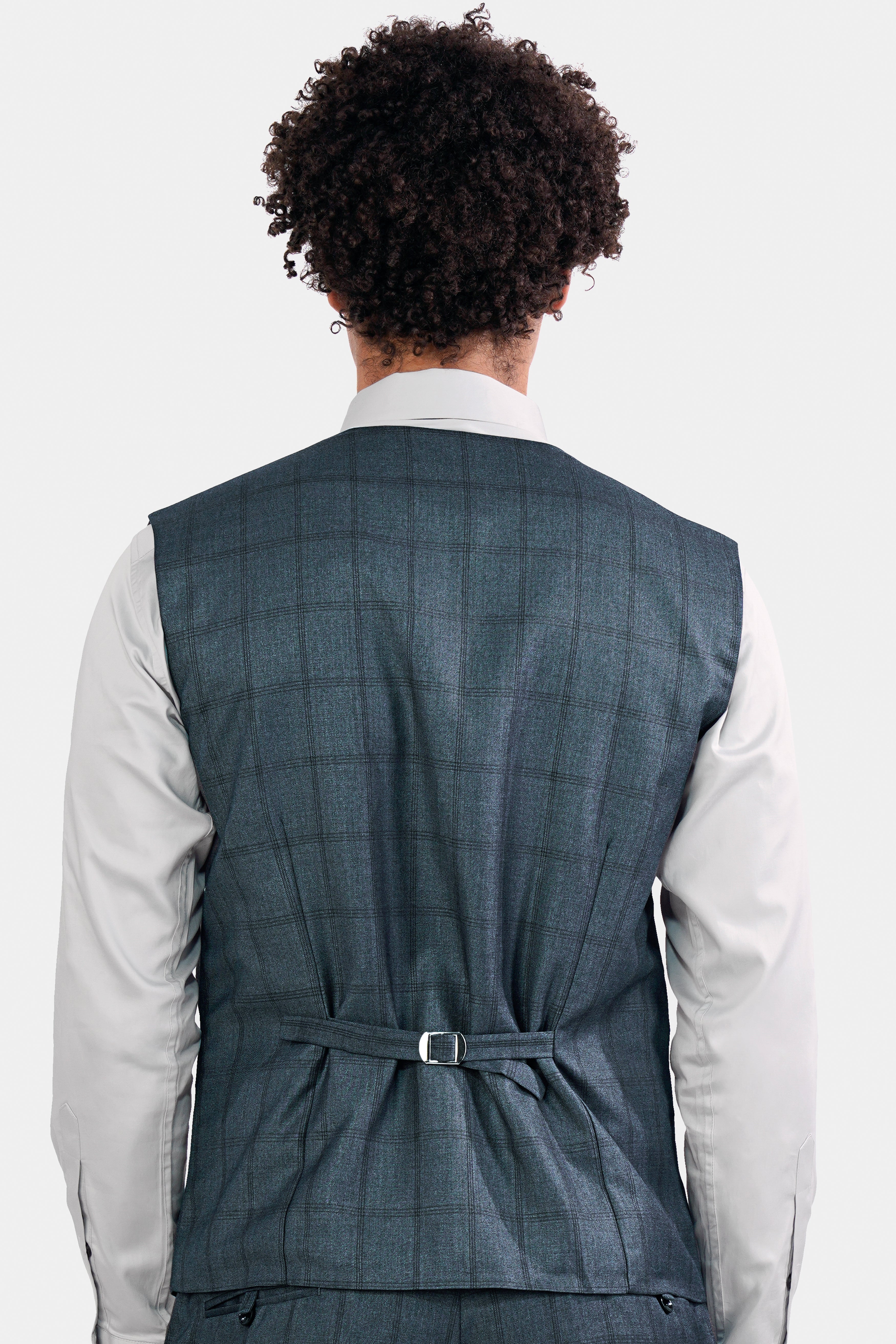Bayoux Gray Plaid Wool Rich Waistcoat V2906-36, V2906-38, V2906-40, V2906-42, V2906-44, V2906-46, V2906-48, V2906-50, V2906-06, V2906-54, V2906-56, V2906-58, V2906-60