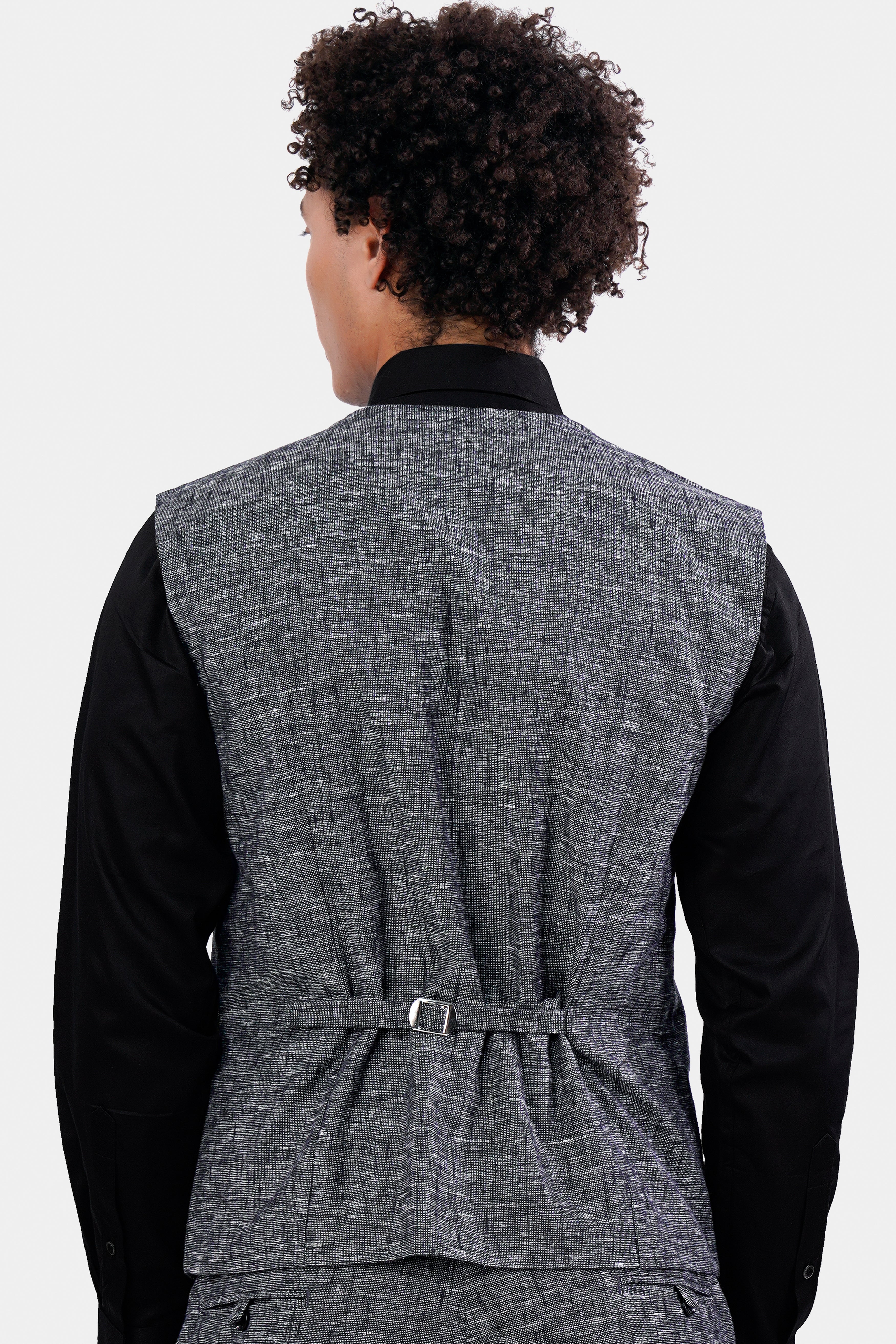 Arsenic Gray Luxurious Linen Waistcoat V2922-36, V2922-38, V2922-40, V2922-42, V2922-44, V2922-46, V2922-48, V2922-50, V2922-22, V2922-54, V2922-56, V2922-58, V2922-60