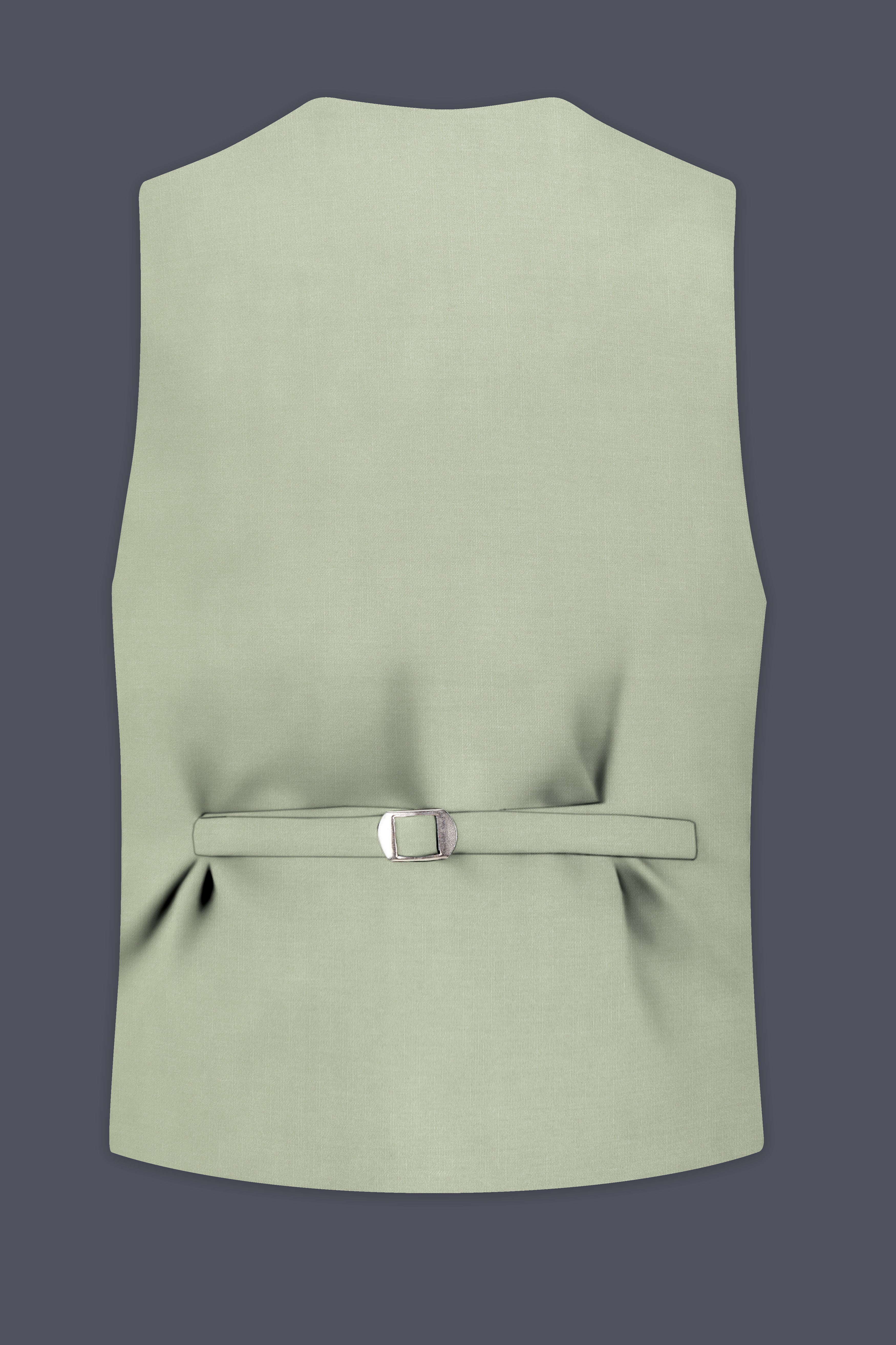 Xanadu Green and Twine Brown Wool Rich Waistcoat