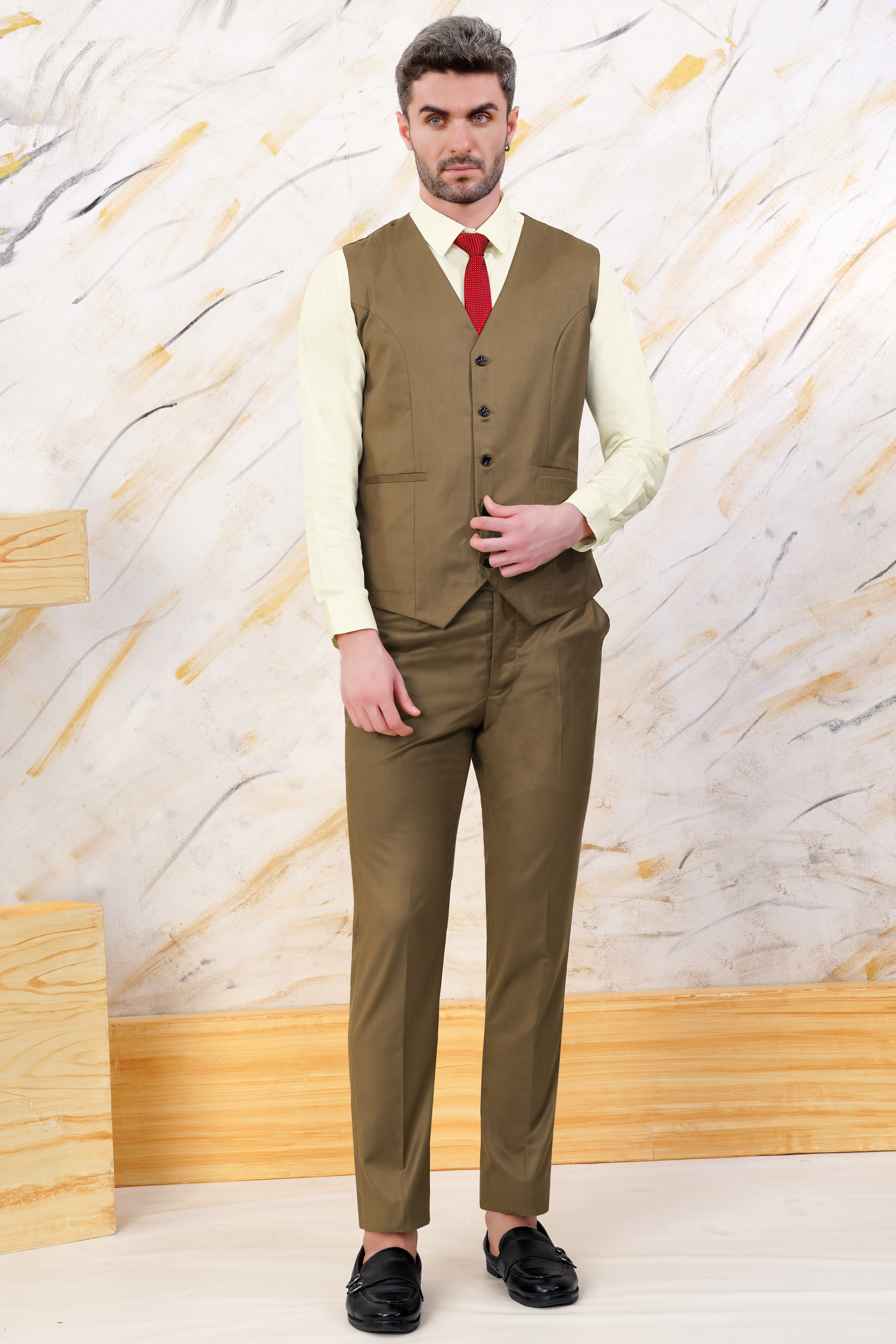 Tortilla Brown Wool Rich Waistcoat V3068-36, V3068-38, V3068-40, V3068-42, V3068-44, V3068-46, V3068-48, V3068-50, V3068-68, V3068-54, V3068-56, V3068-58, V3068-60