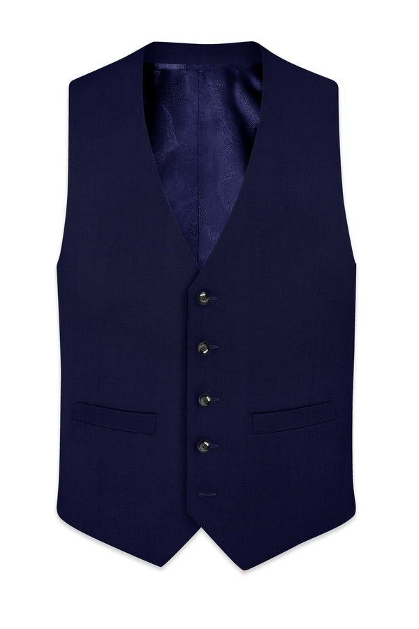 Cinder Blue Wool Rich Waistcoat