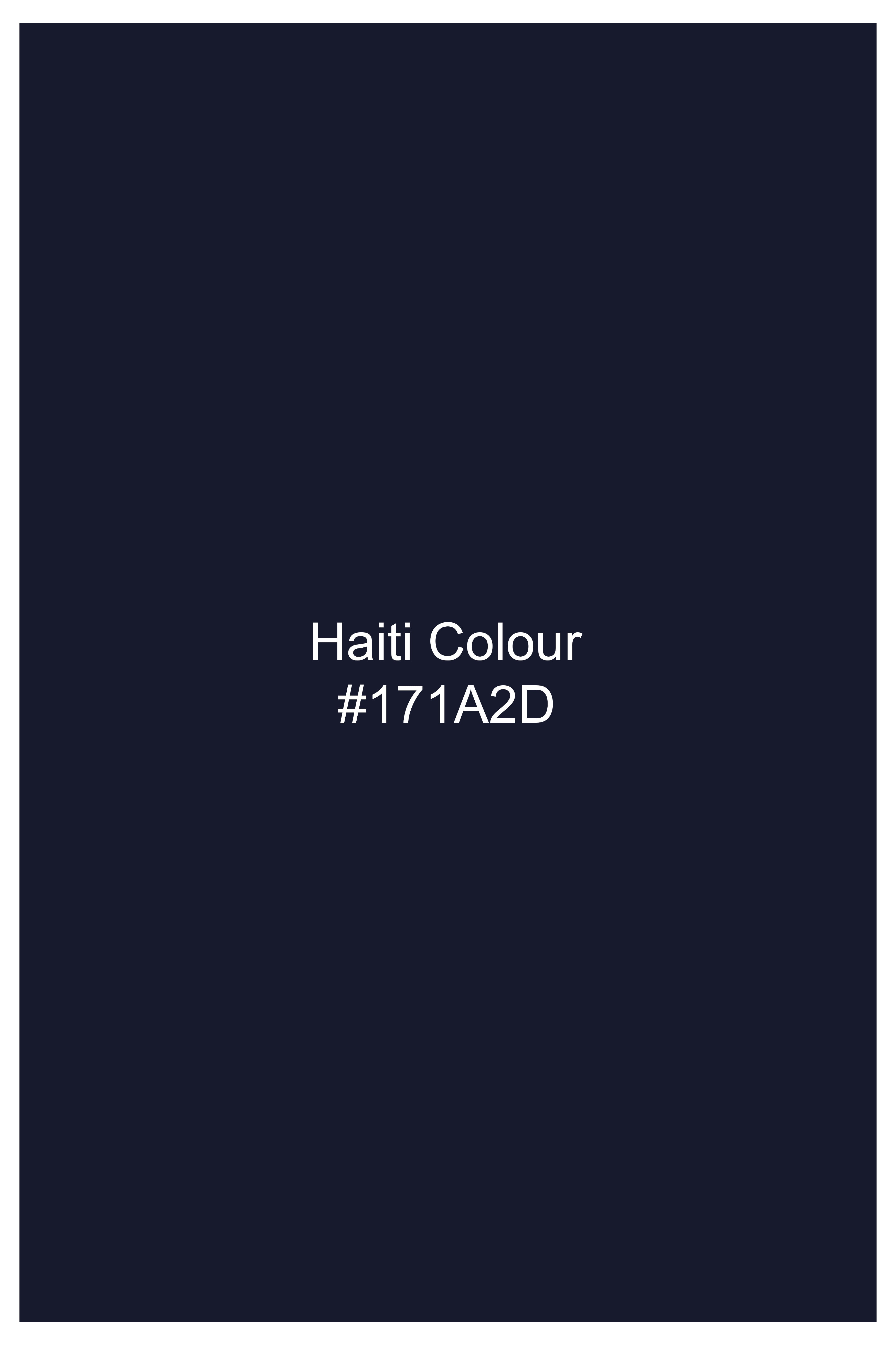 Haiti Blue Wool Rich Waistcoat