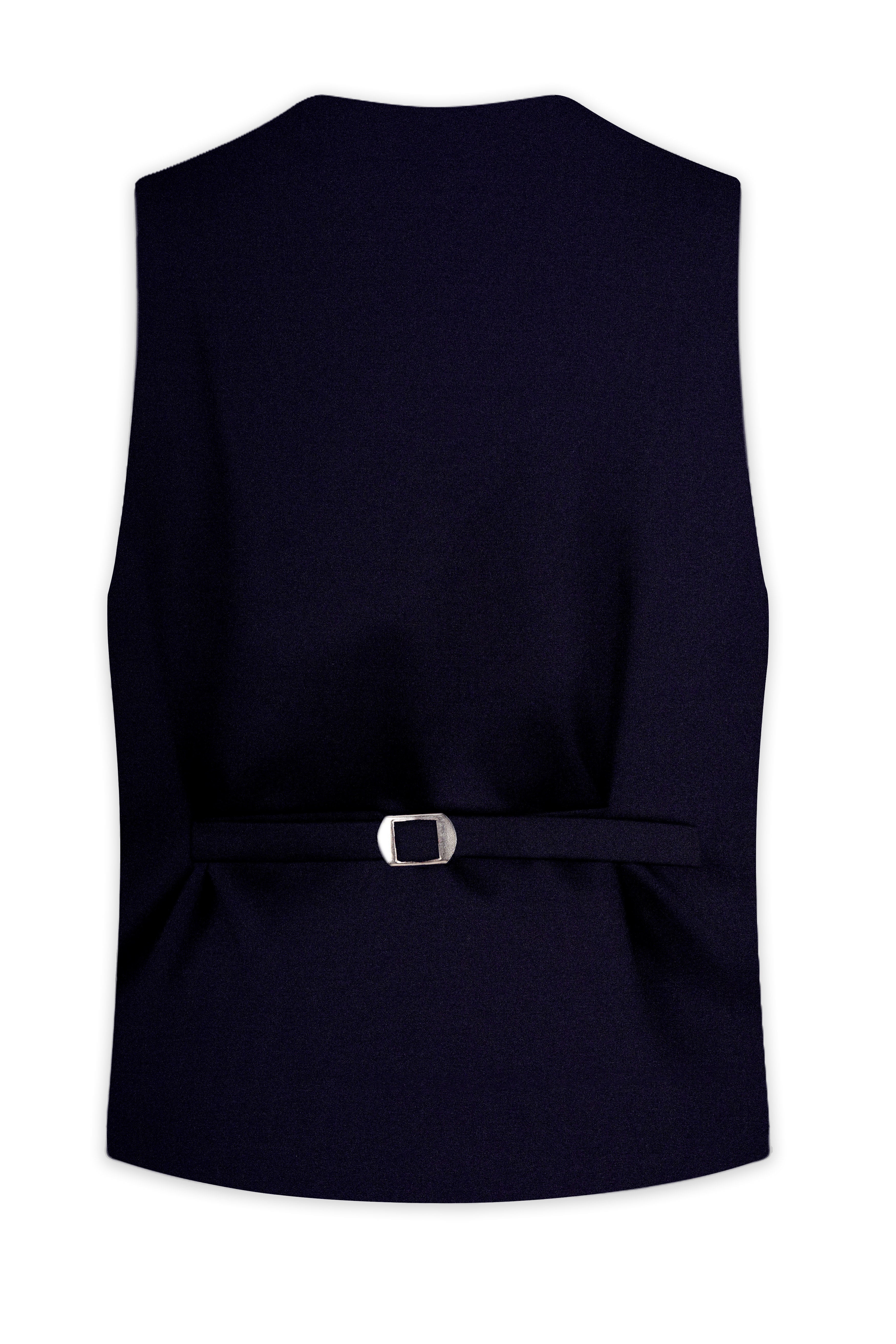 Vistaro-Korean Blue (The Best Blue We have) 4-Way Stretch Wrinkle-Free Wool Rich Traveler Slight Stretch Waistcoat