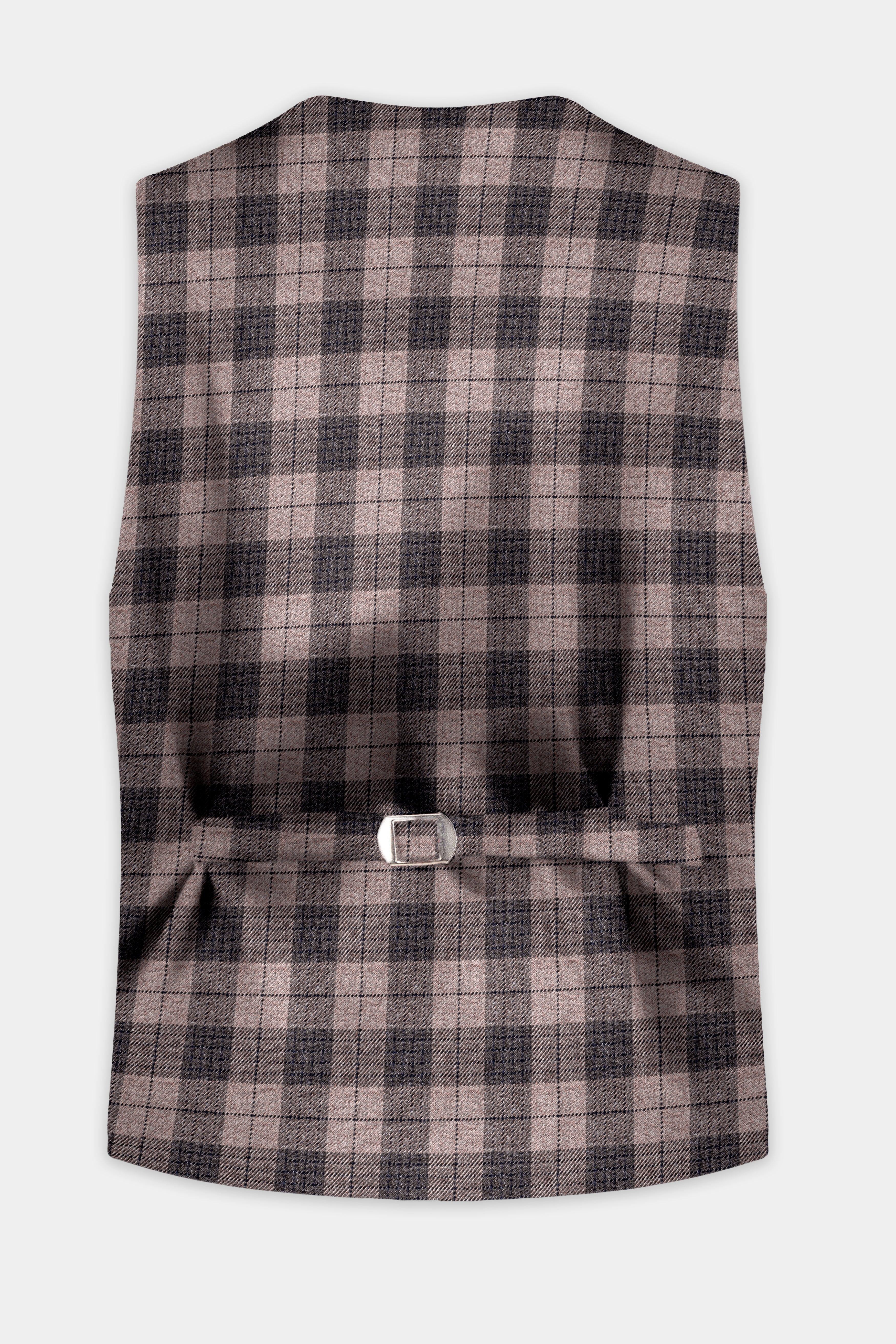 Vampire Brown Checks Plaid Waistcoat