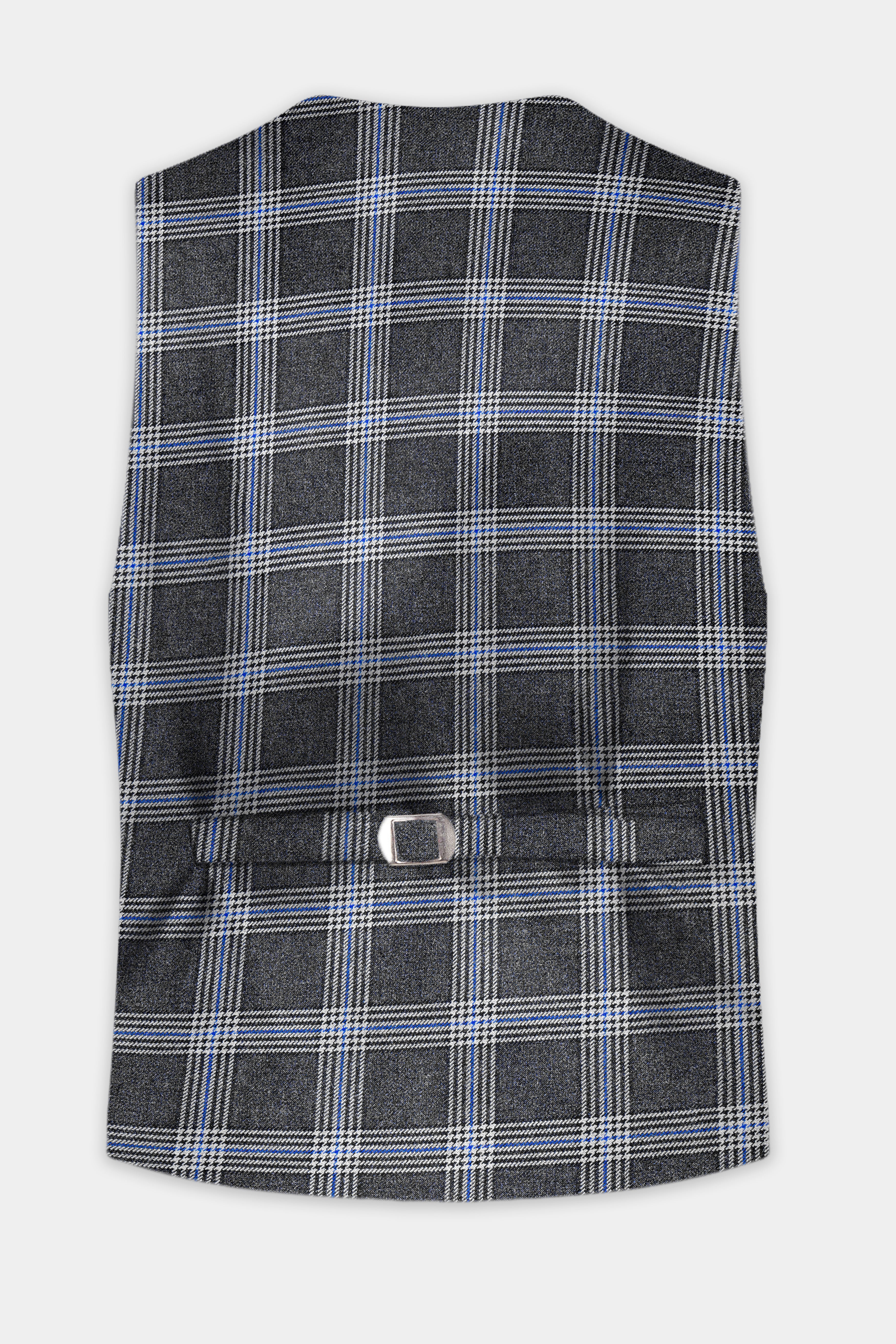 Iridium Gray Plaid Tweed Waistcoat