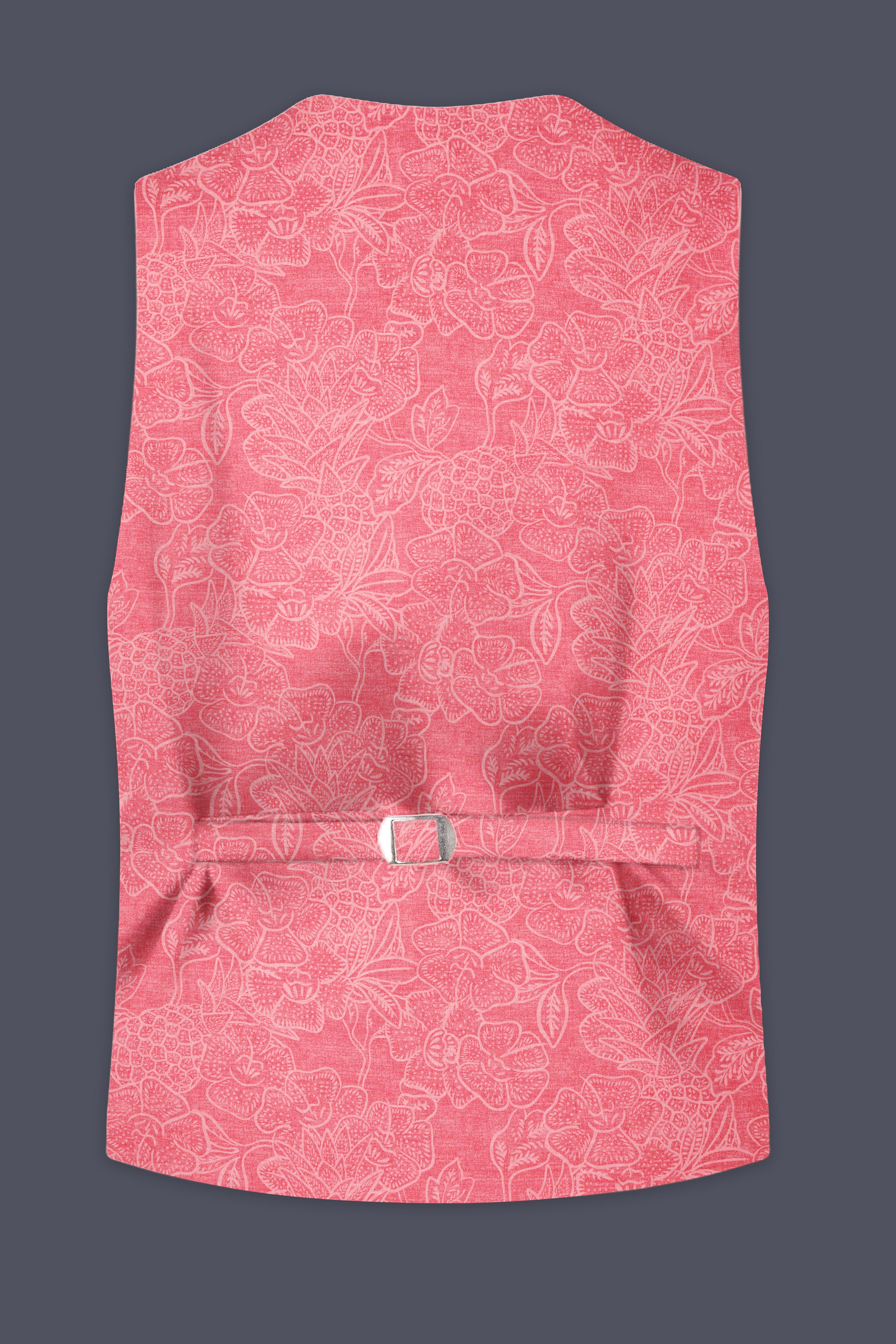 Springtide-Geraldine Pink Floral Printed Cotton Waistcoat