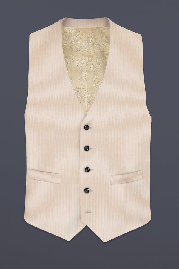 Moonbeam-Moon Mist Cream Textured Corduroy Premium Cotton Waistcoat