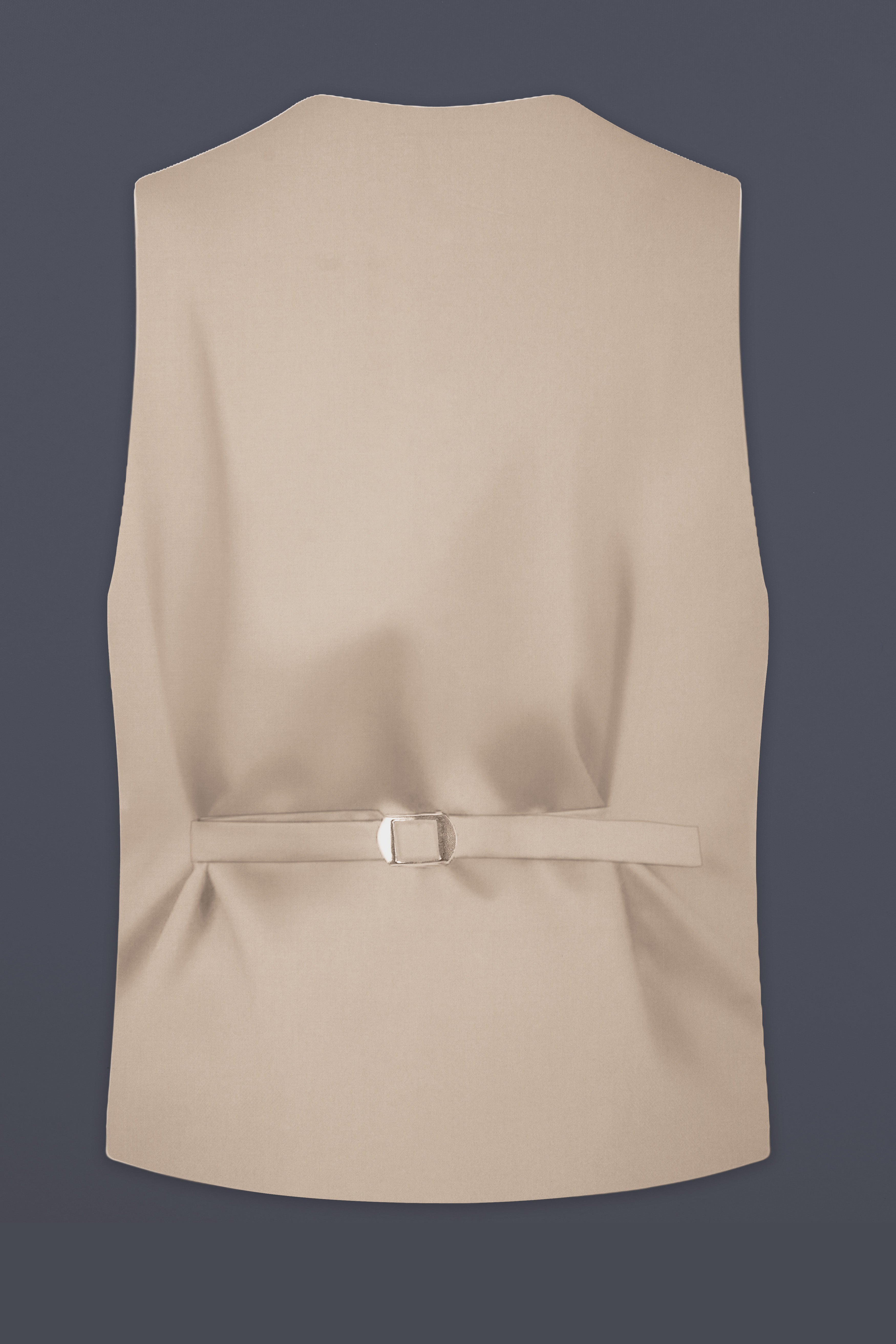 Almond Cream Solid Cotton Waistcoat