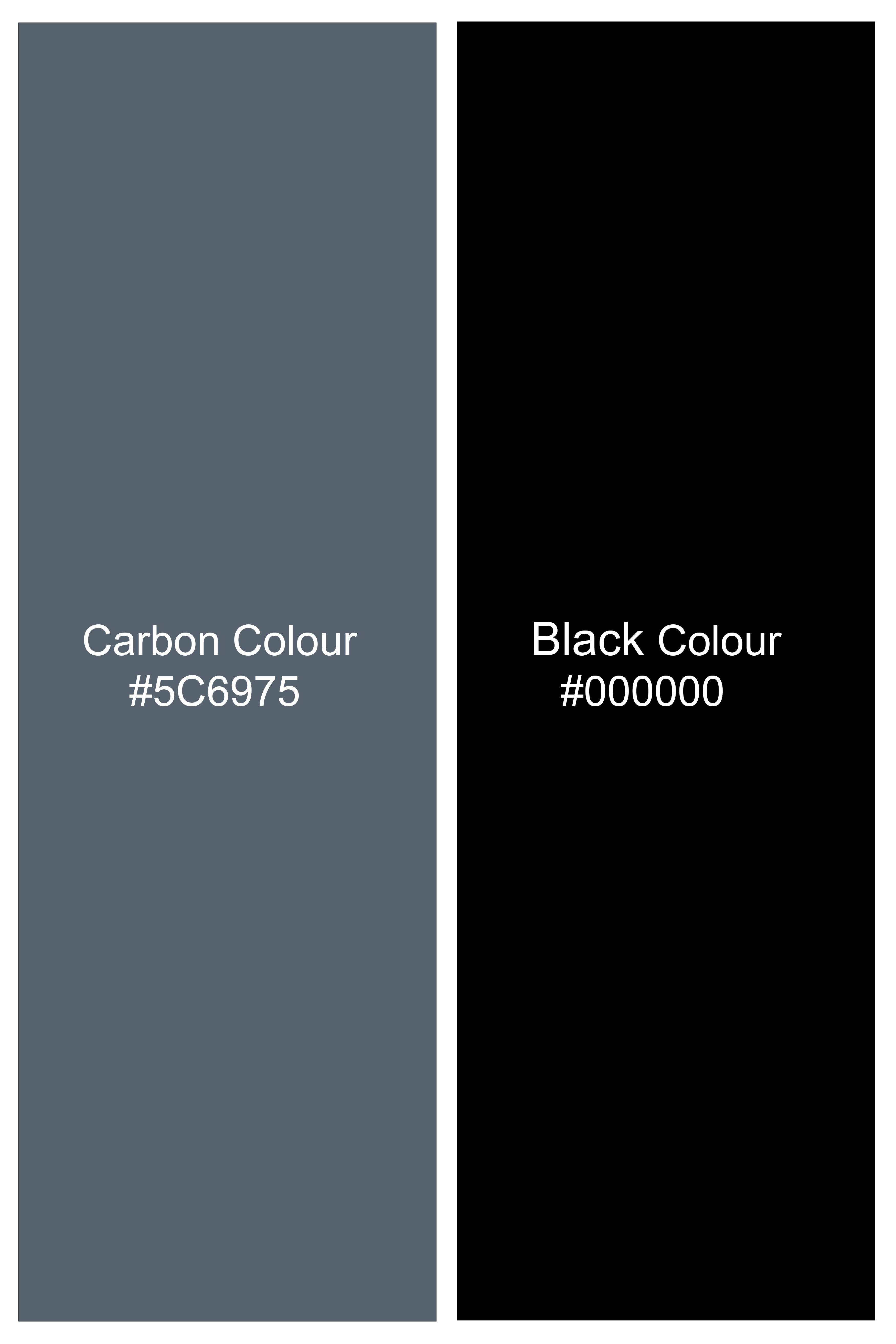 Carbon Gray And Cinder Black Camouflage Printed Cotton Waistcoat