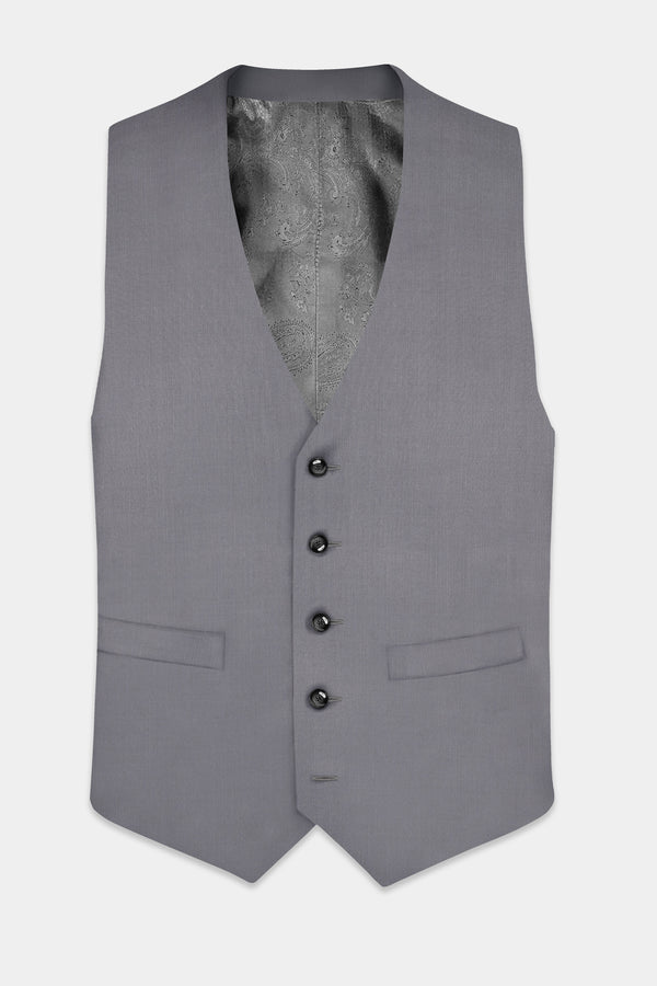 Dorian-Friar Gray Solid Wool Rich Slight Stretch Waistcoat