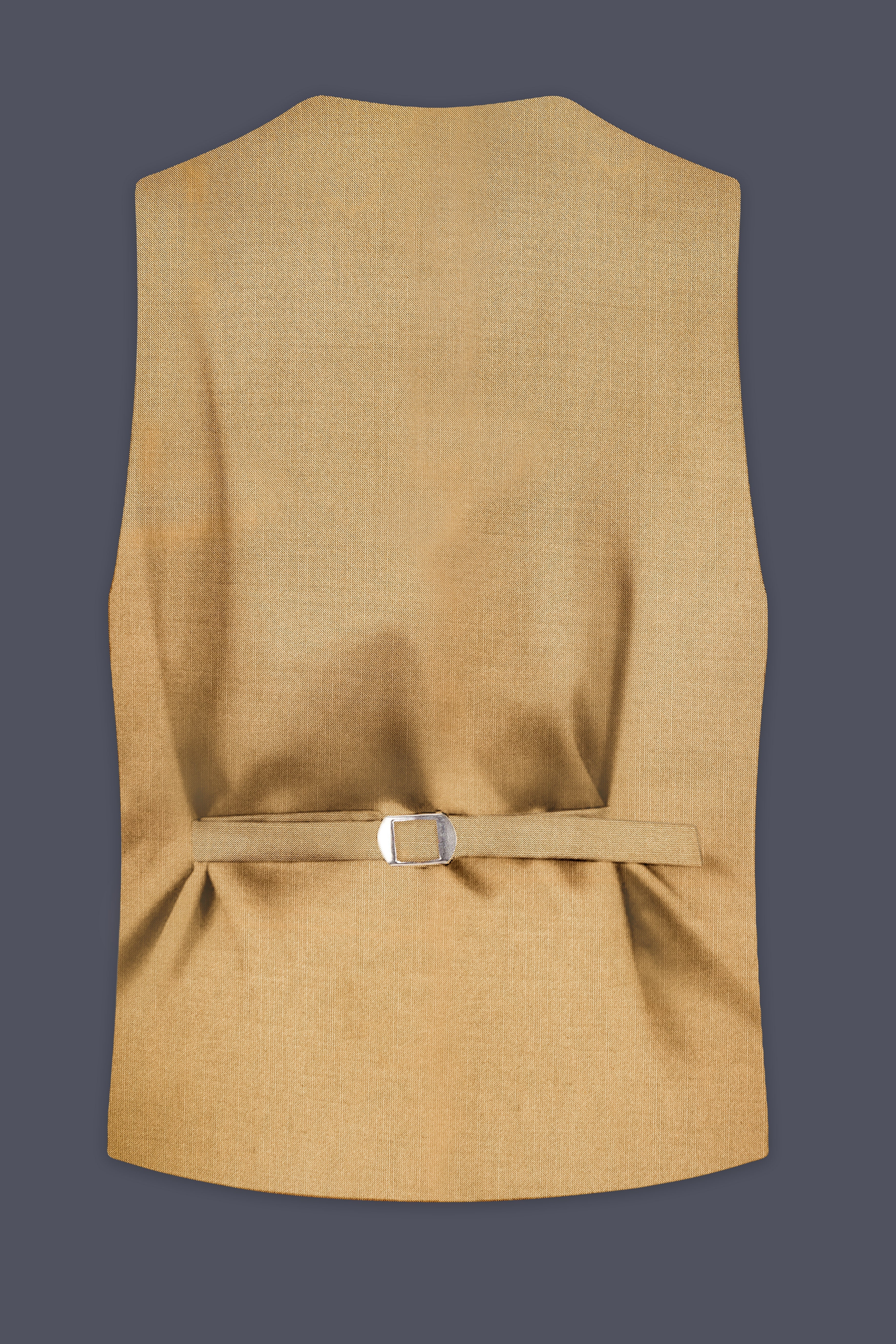 Sepia-Twine Brown Solid Wool Rich Stretchable Waistcoat