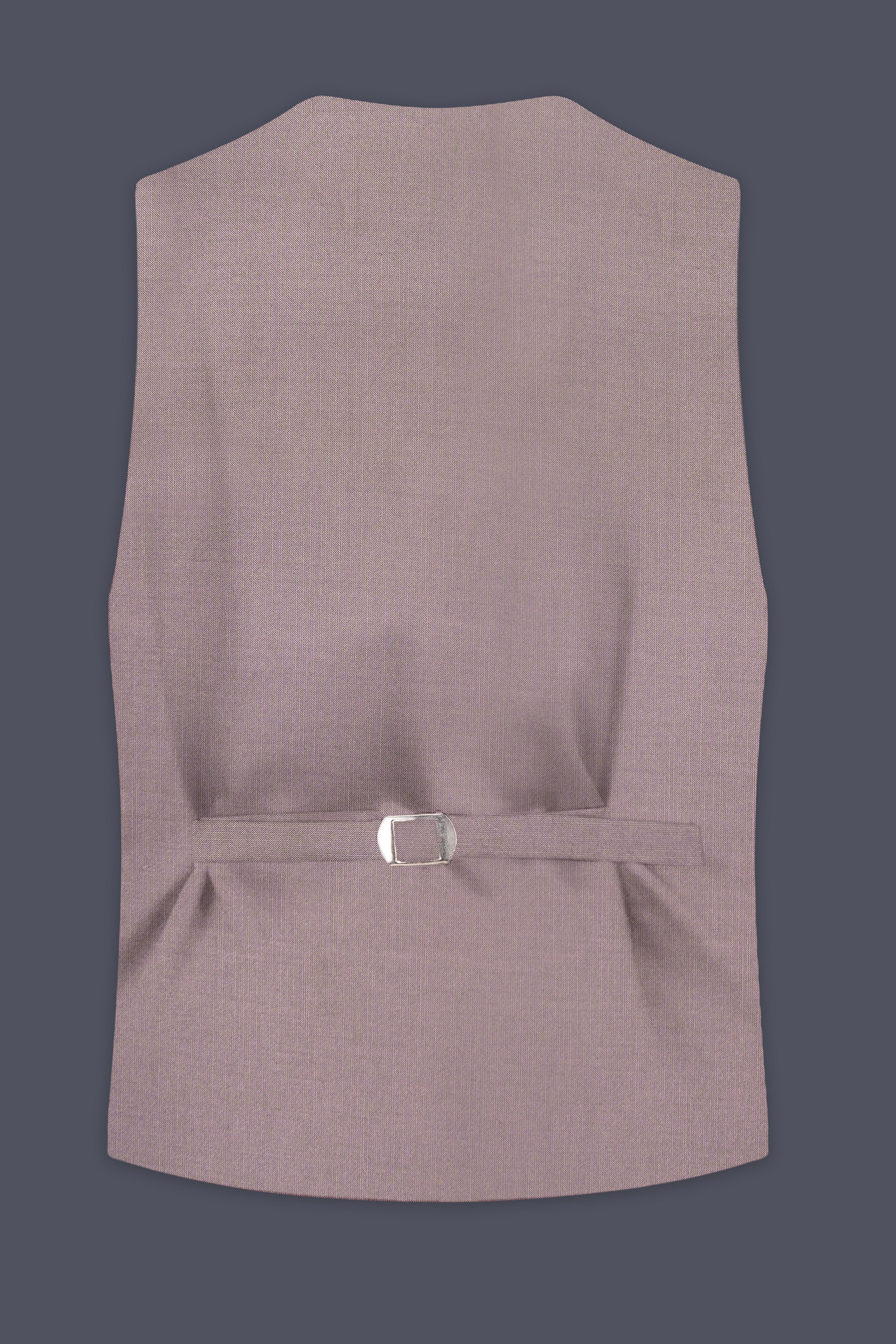 Amour-Rose Quartz Pink Solid Wool Rich Stretchable Waistcoat
