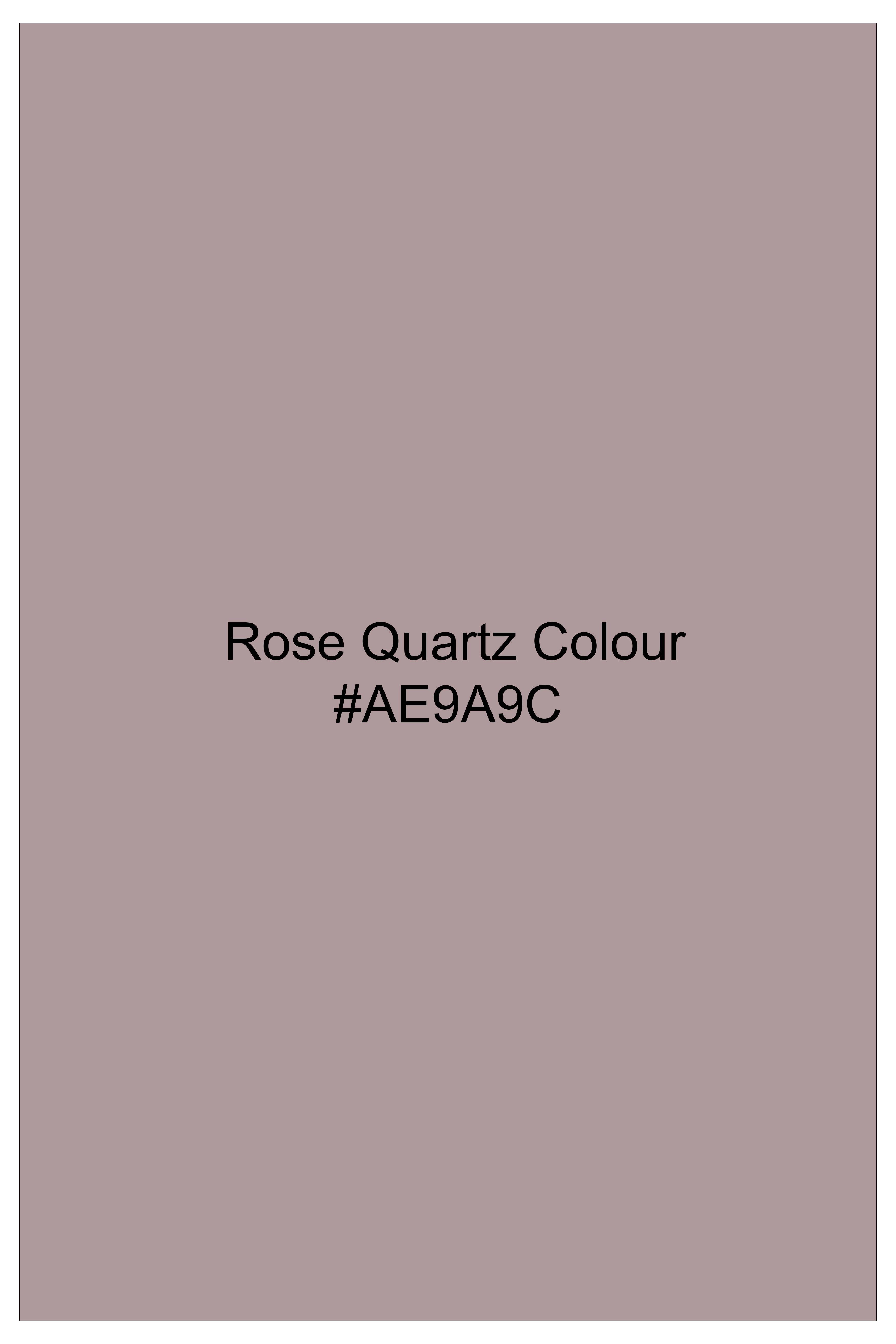 Amour-Rose Quartz Pink Solid Wool Rich Stretchable Waistcoat