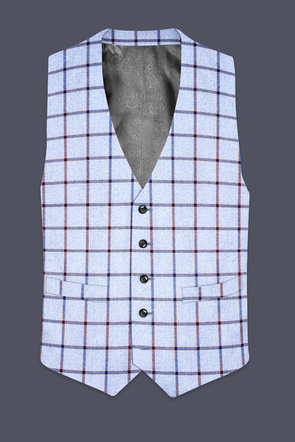 Mistrel-Spun Pearl Gray Windows Wool Rich Waistcoat