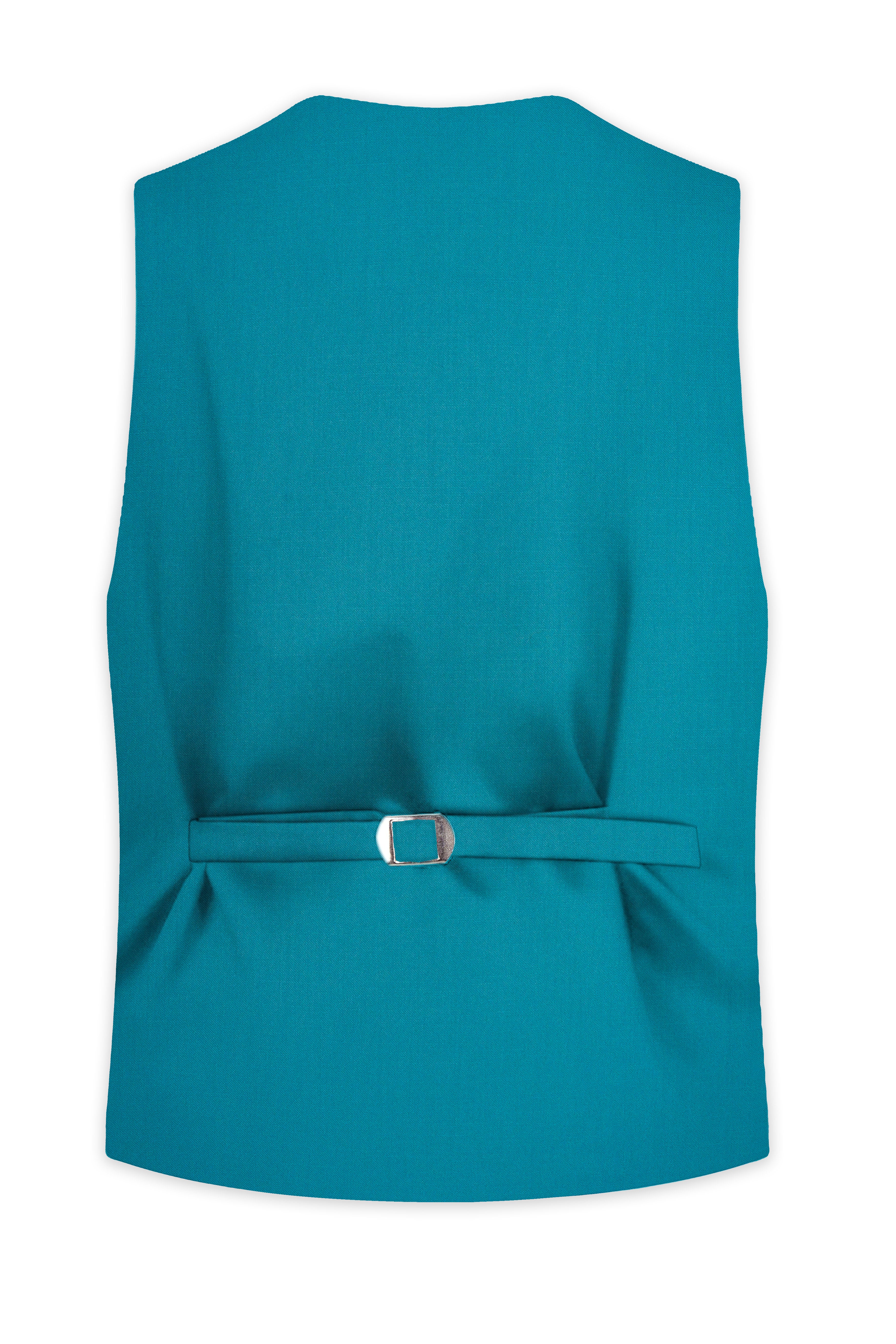 Zephir-Surfie Green Wool Rich Stretchable Waistcoat