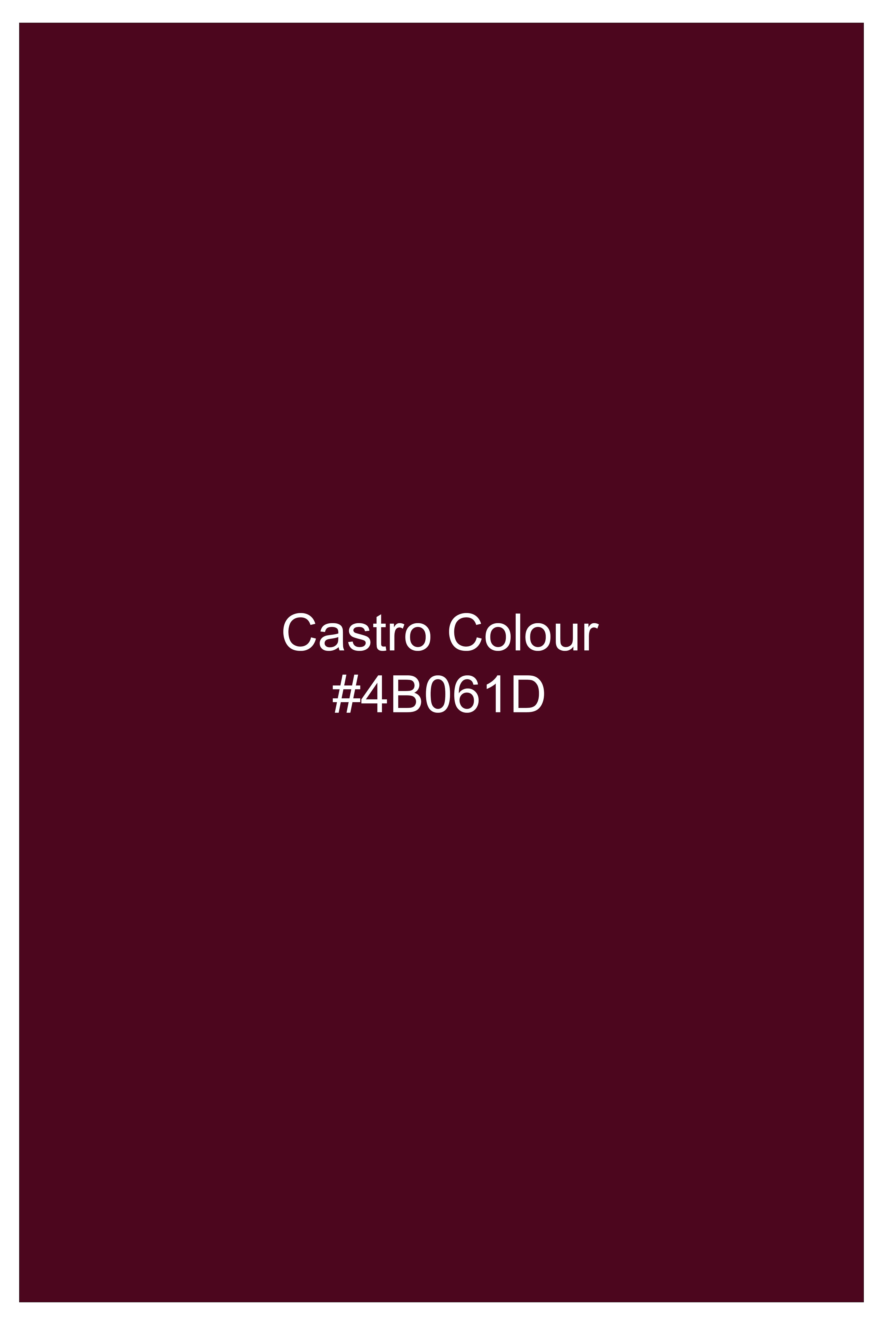 Marcrest-Castro Maroon Textured Wool Rich Waistcoat