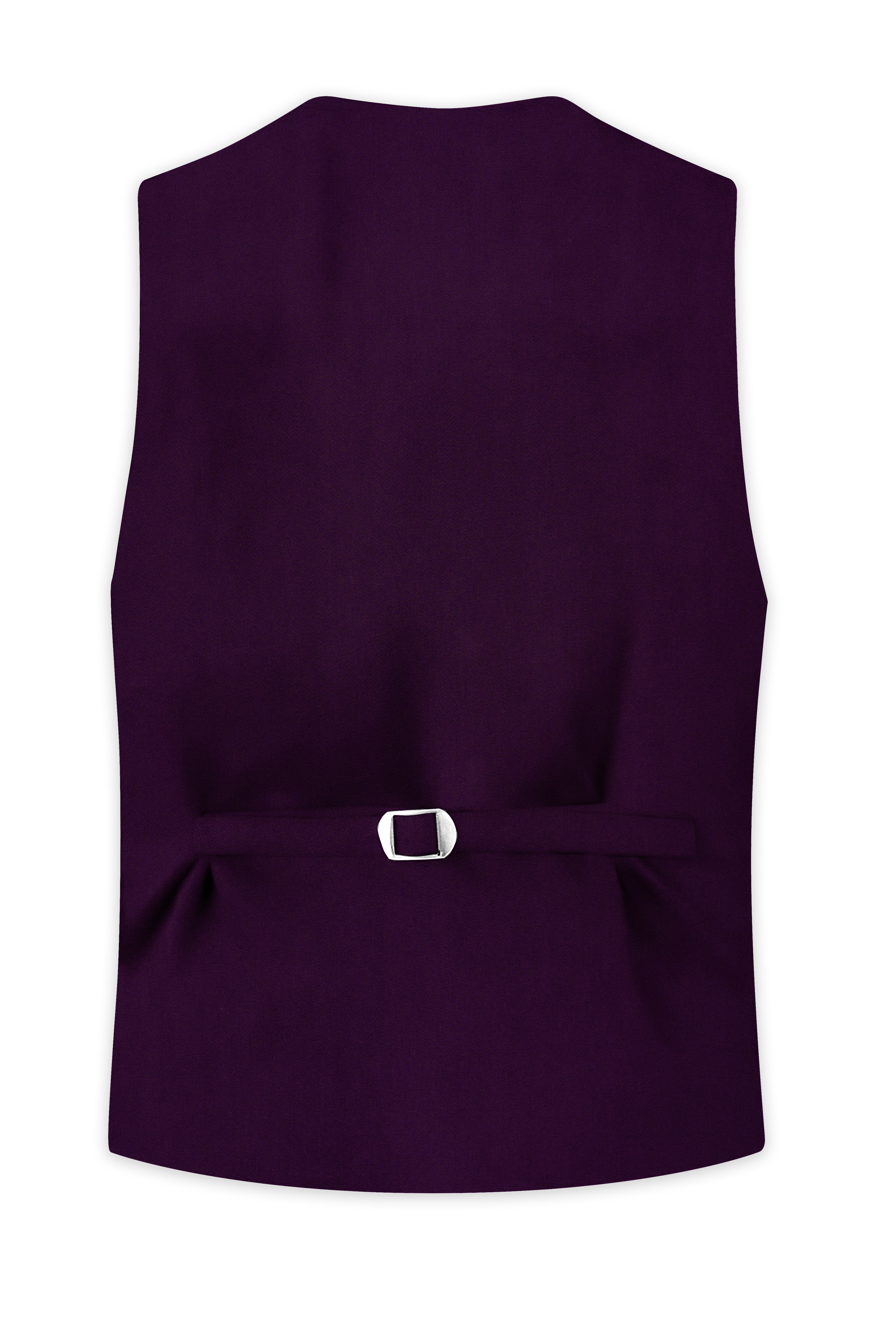 Purvian-Rasin Purple Wool Rich Waistcoat