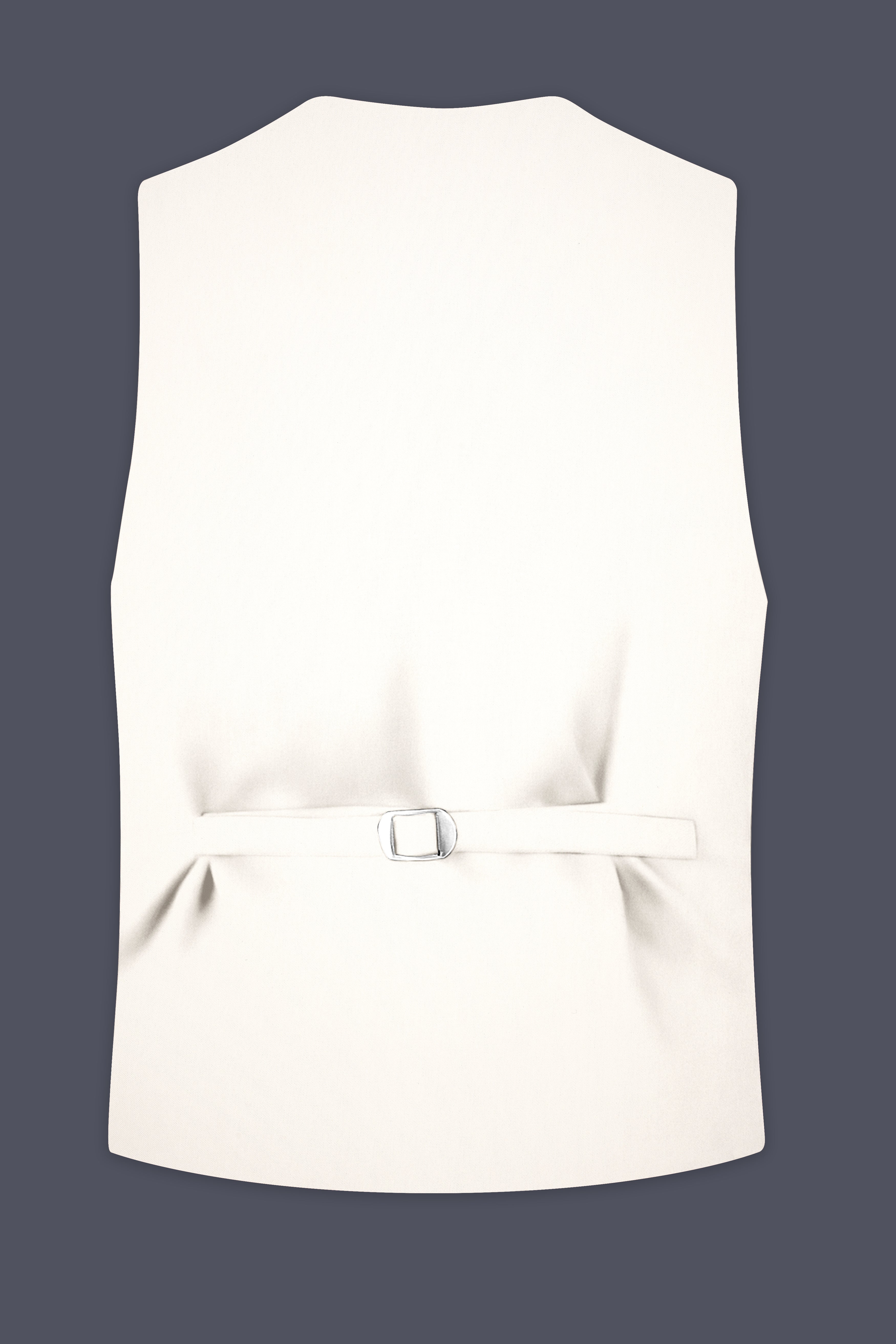 Biancore-Vista White 4-Way Stretch Premium Cotton Waistcoat