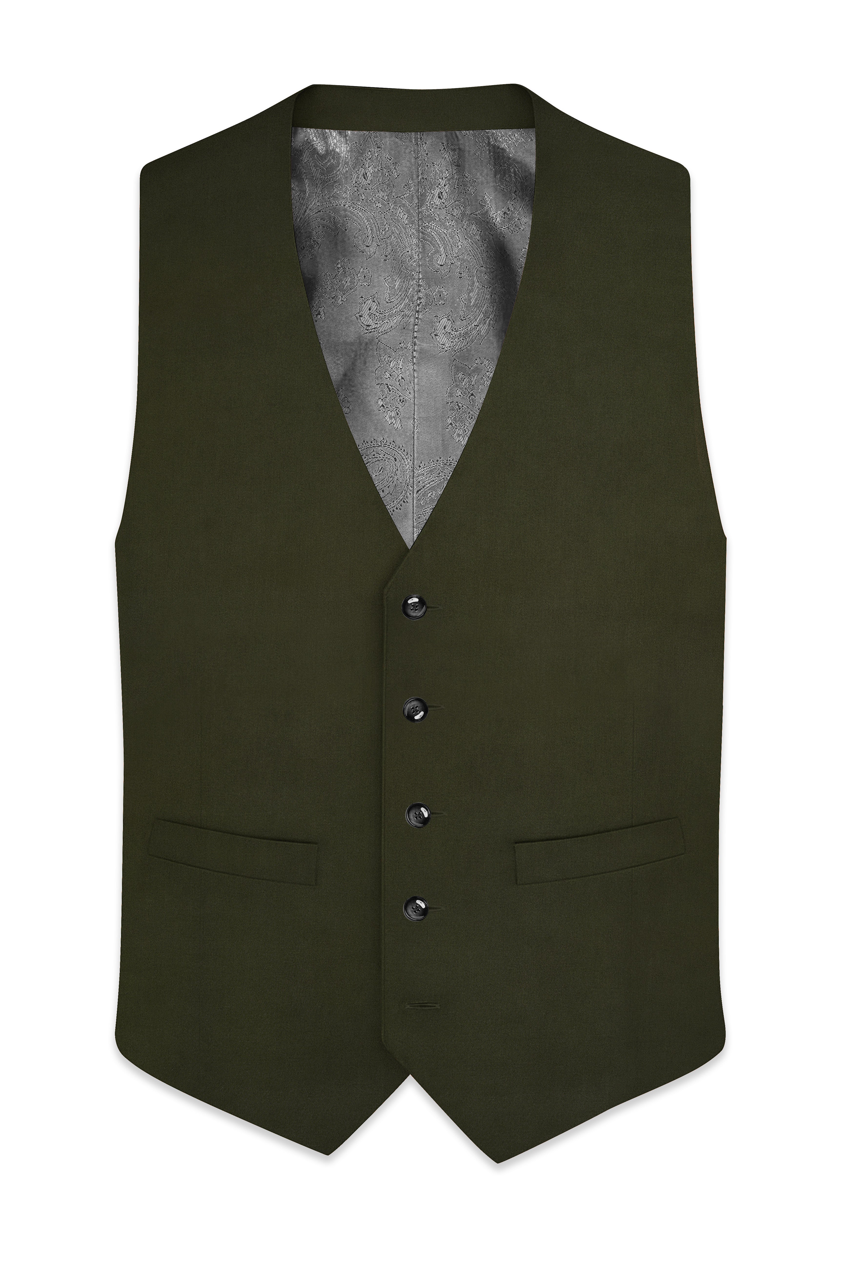 Verdaro-Zeus Green Solid Premium Cotton Waistcoats