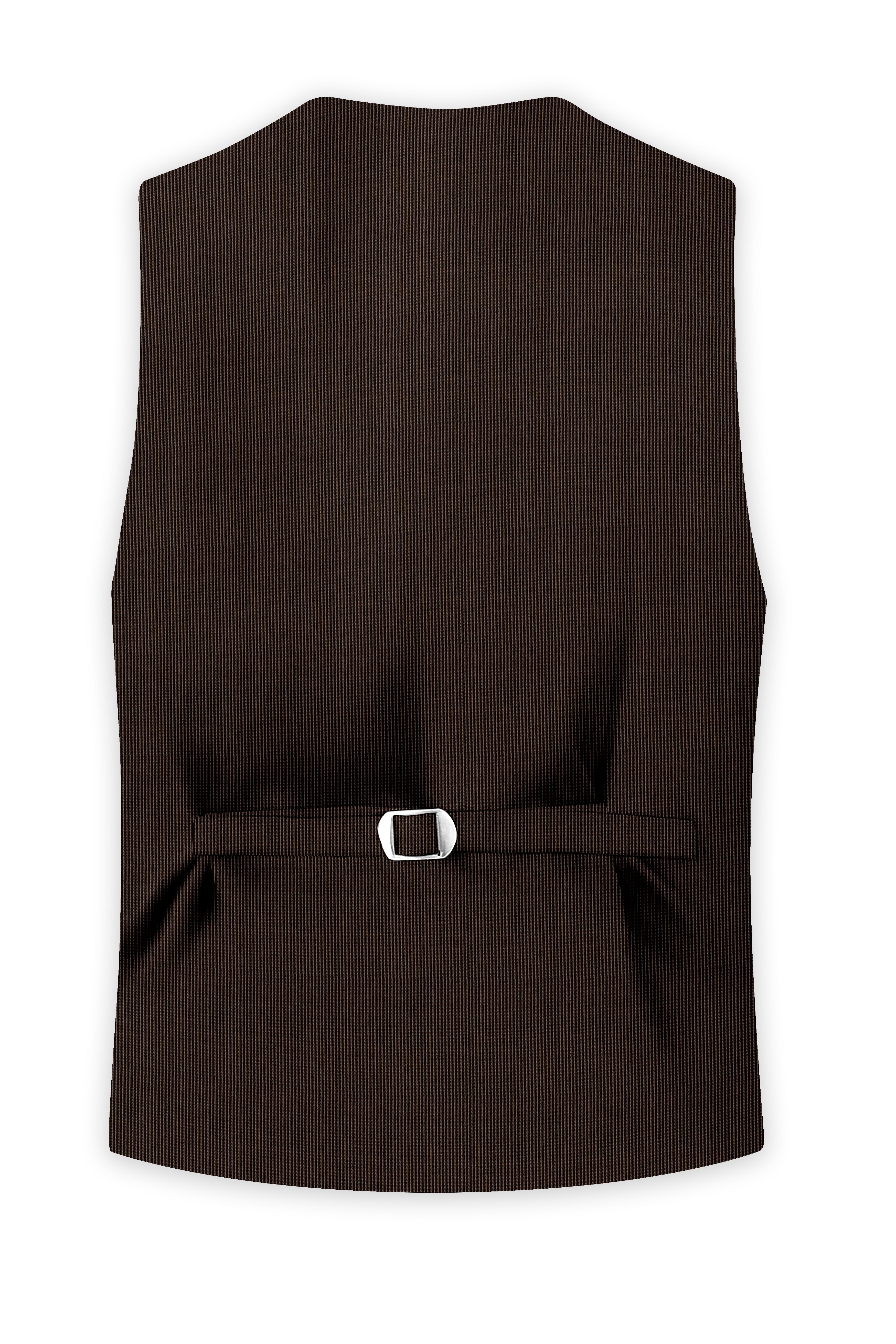 Kilamanjaro Brown Textured Waistcoat