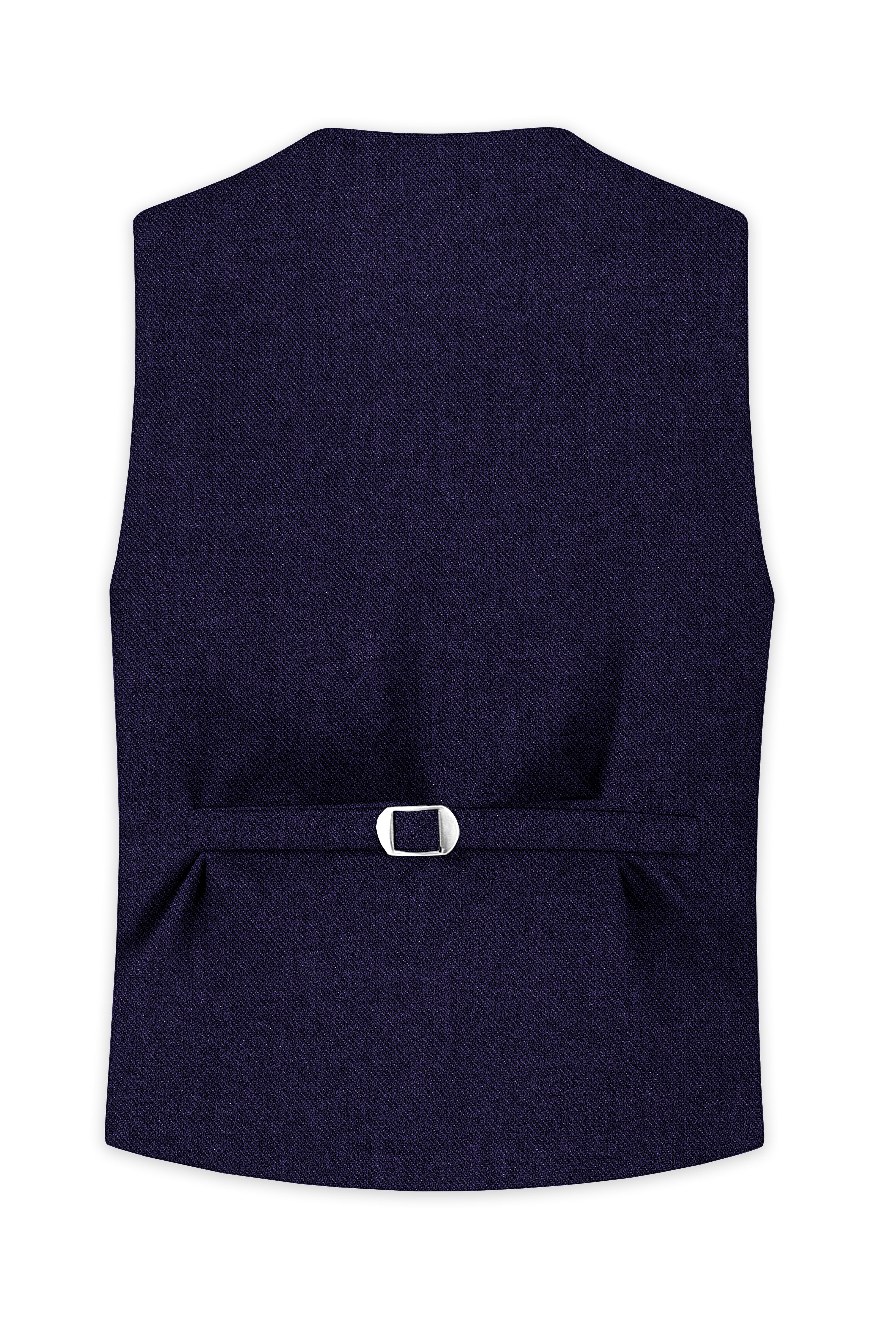 Bluvoro-Mirage Blue Textured Tweed Waistcoat